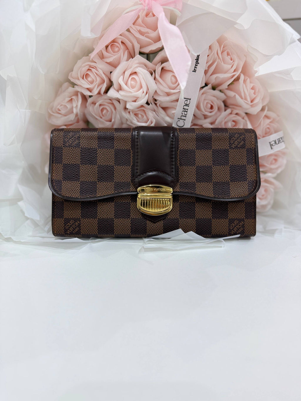 LOUIS VUITTON Damier Ebene Portefeuille Sistina Wallet