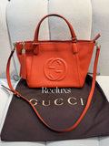 GUCCI Soho Top Handle Bag Orange Tote Bag