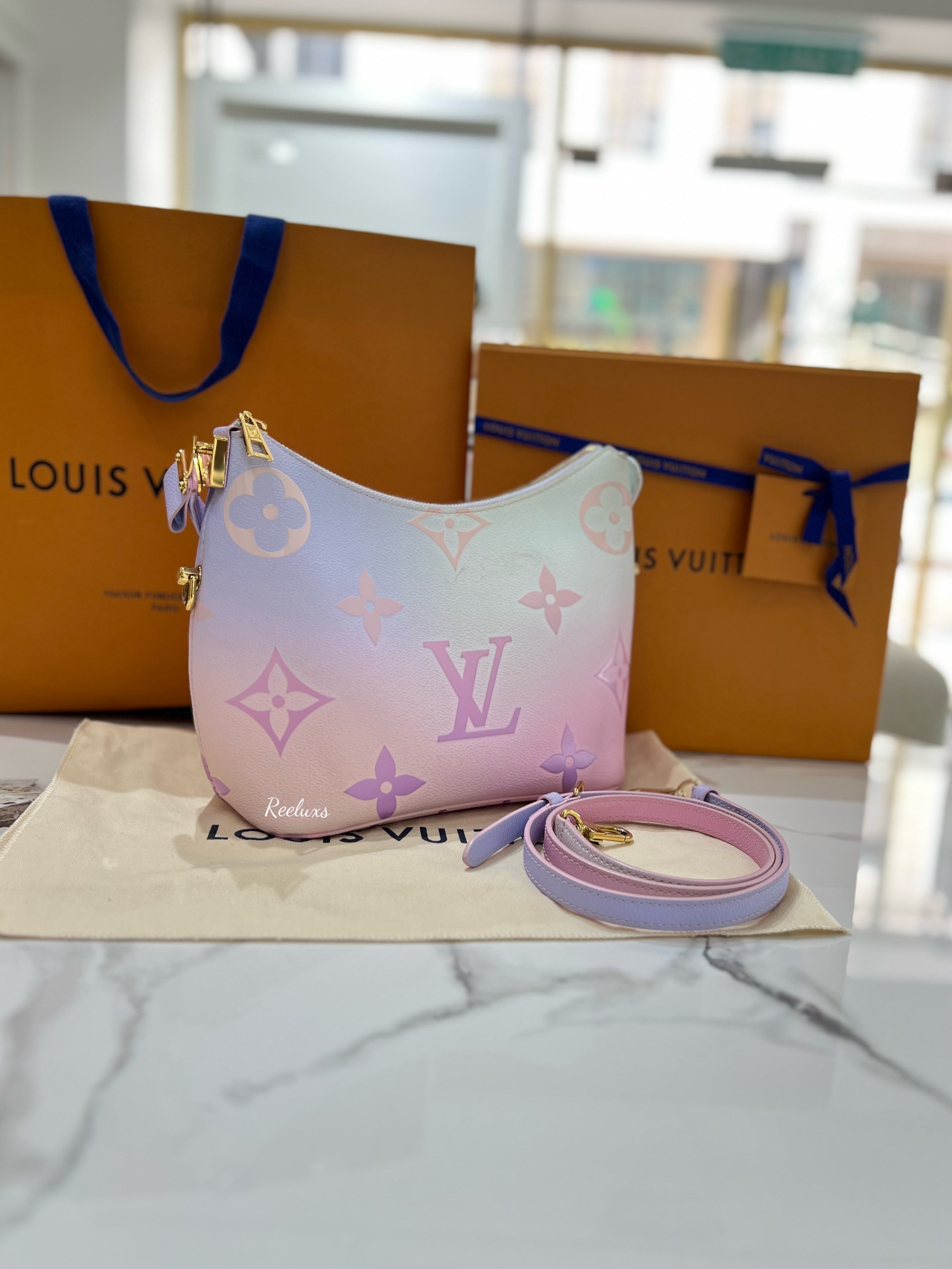 LOUIS VUITTON LV Monogram Giant  Spring In The City Marshmallow Hobo PM Sunrise Pastel Handbag / Shoulder Bag  ( 2 - Way )