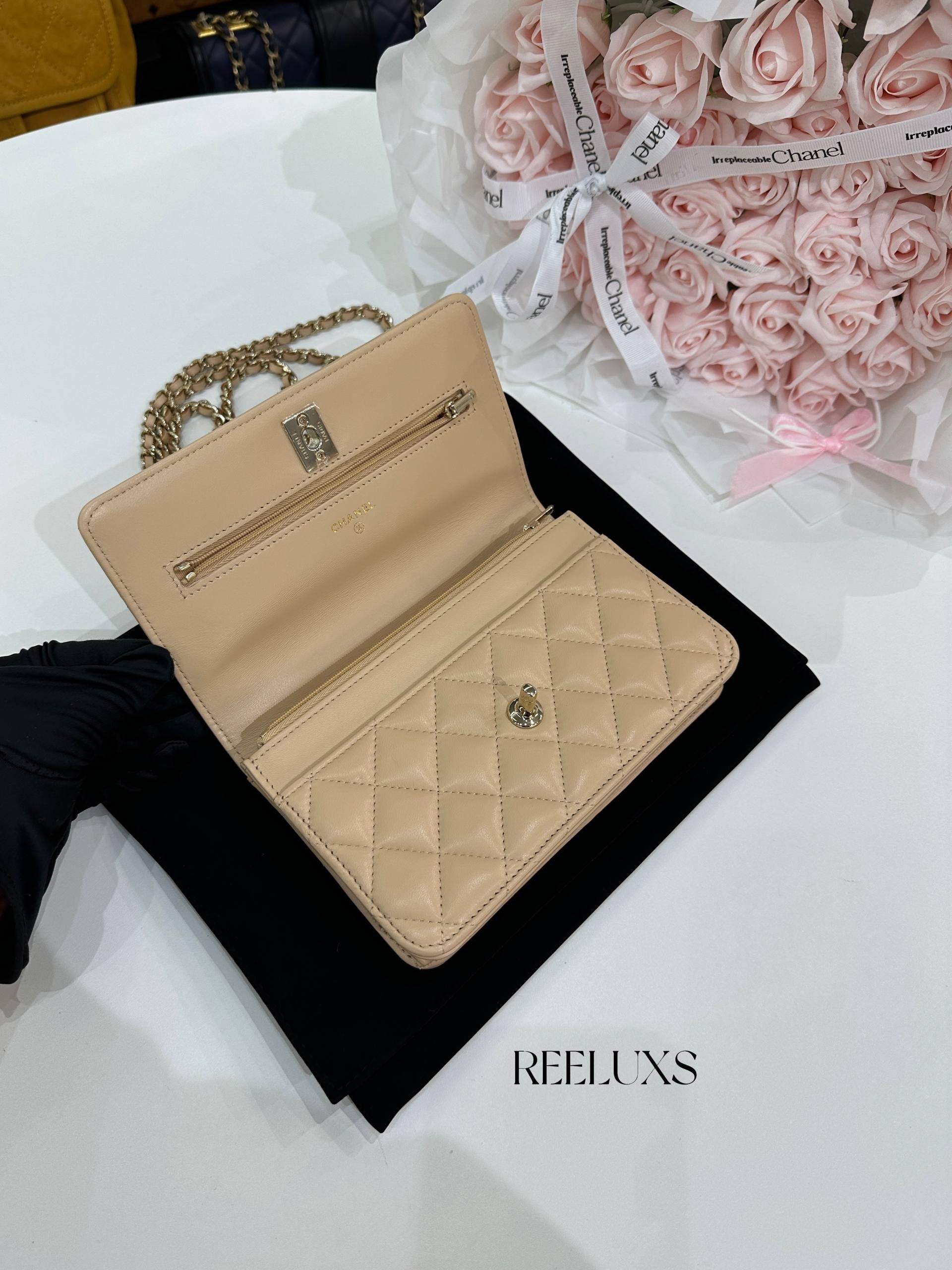 CHANEL Metal Top Handle Wallet on Chain (WOC)
