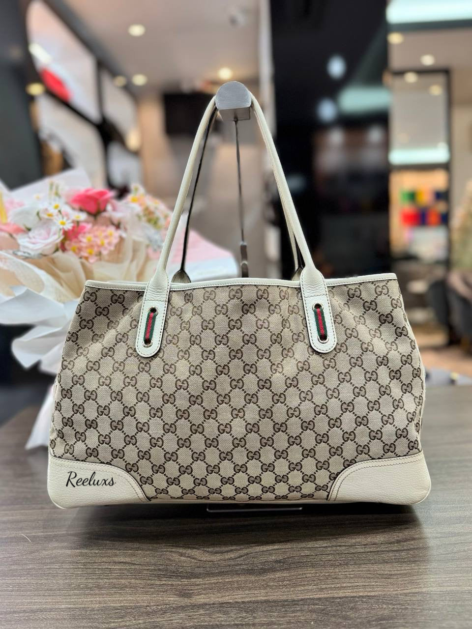 GUCCI GG Canvas Princy Tote Handbag