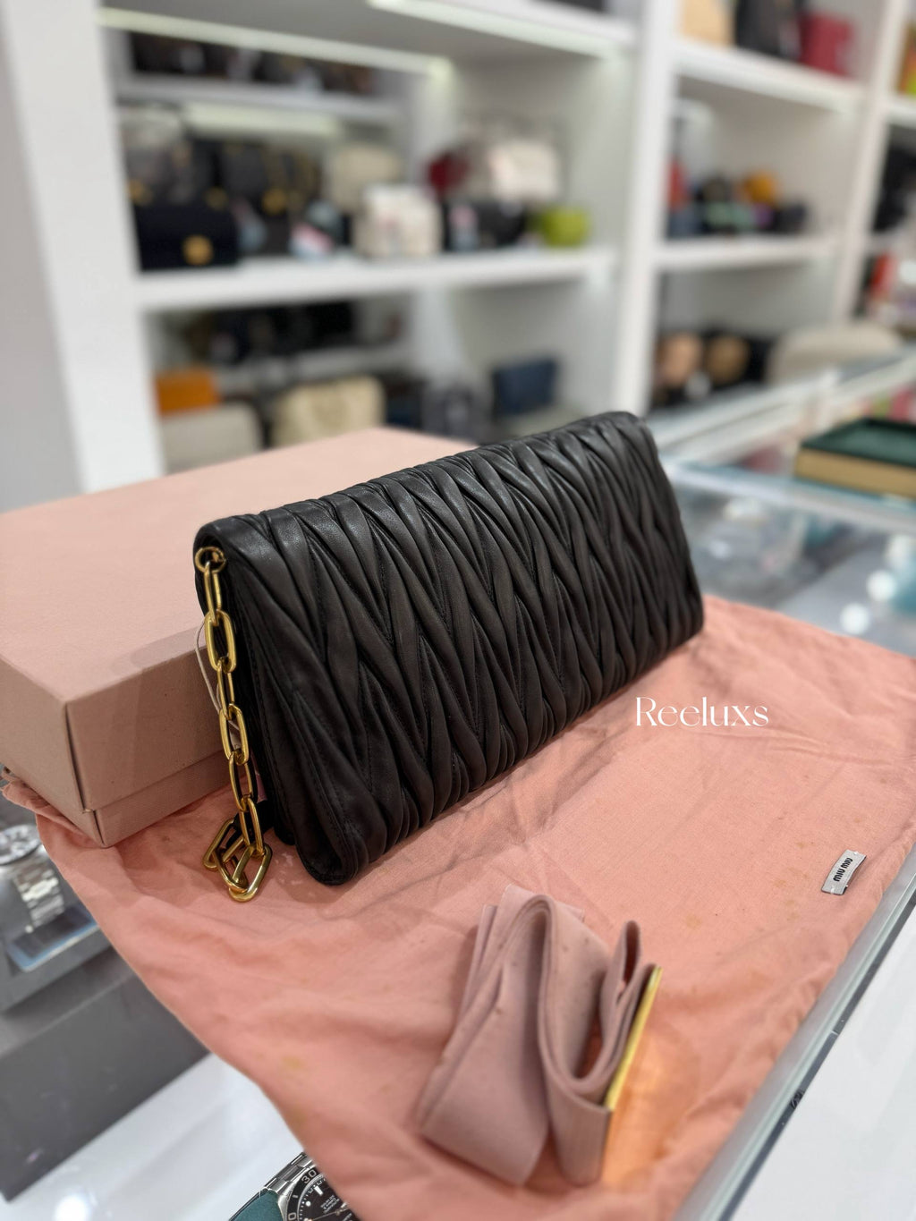 MIU MIU Matelasse Nappa Leather