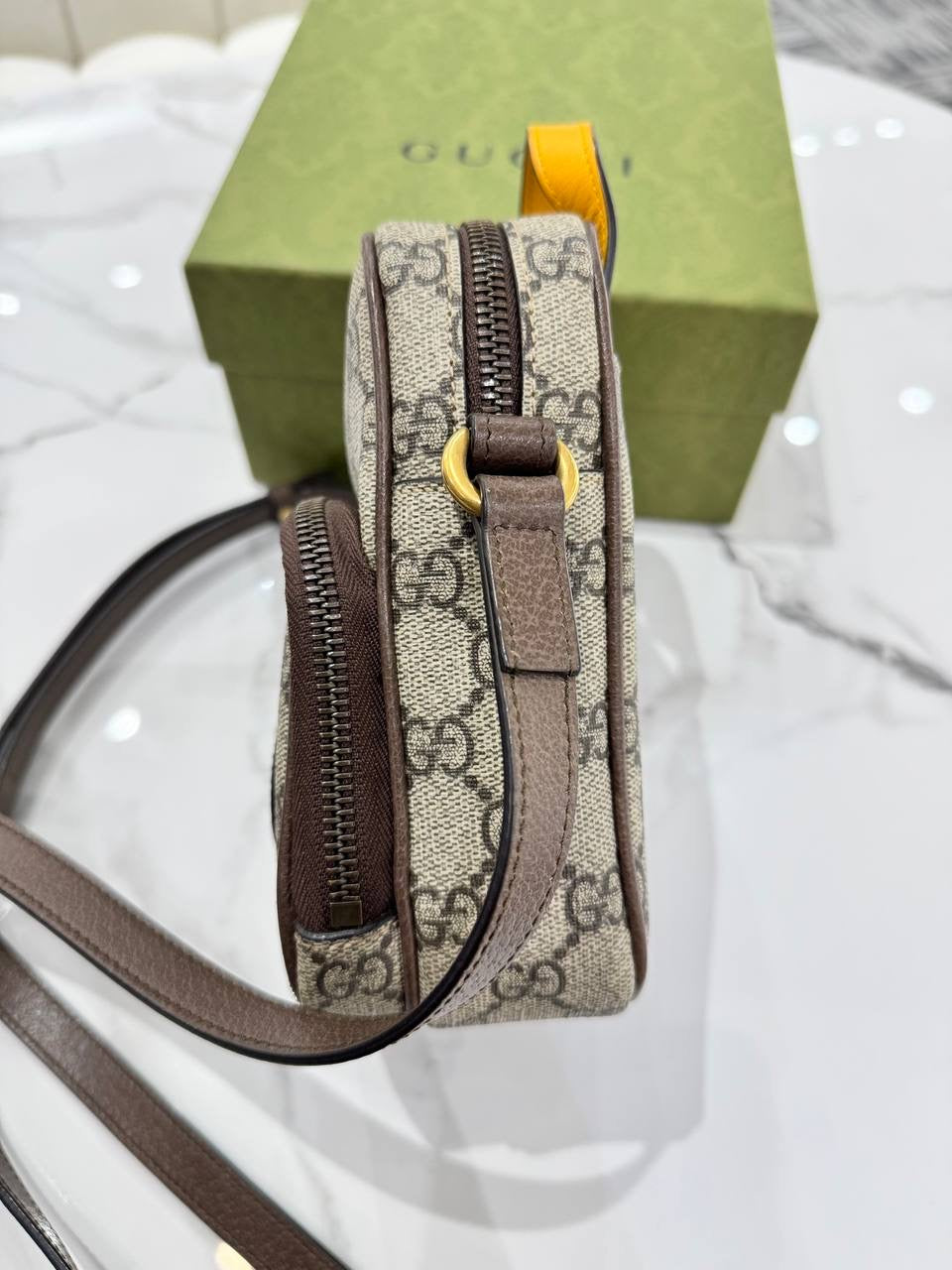 GUCCI Neo Vintage GG Supreme Small Crossbody Beige Bag