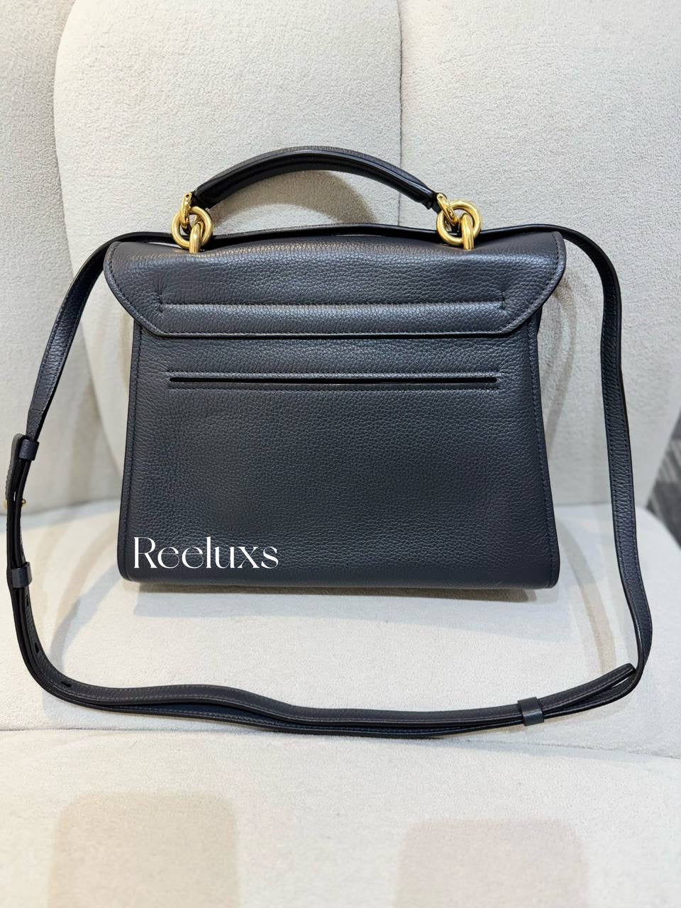 SALVATORE FERRAGAMO Calfskin Medium Margot Top Handle Satchel Handbag