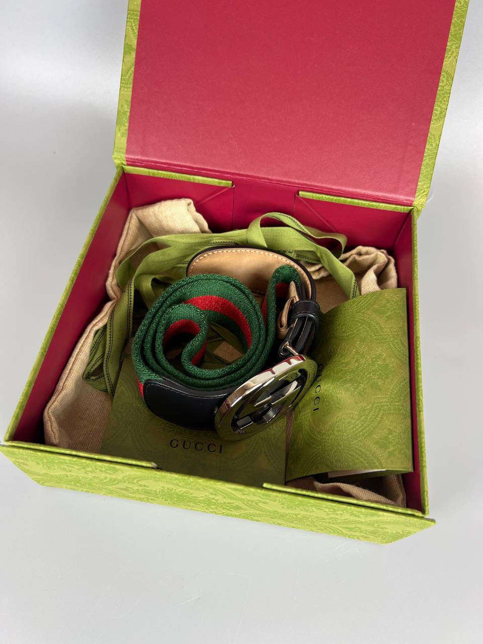 GUCCI Belt Red Green IN Men's Belts