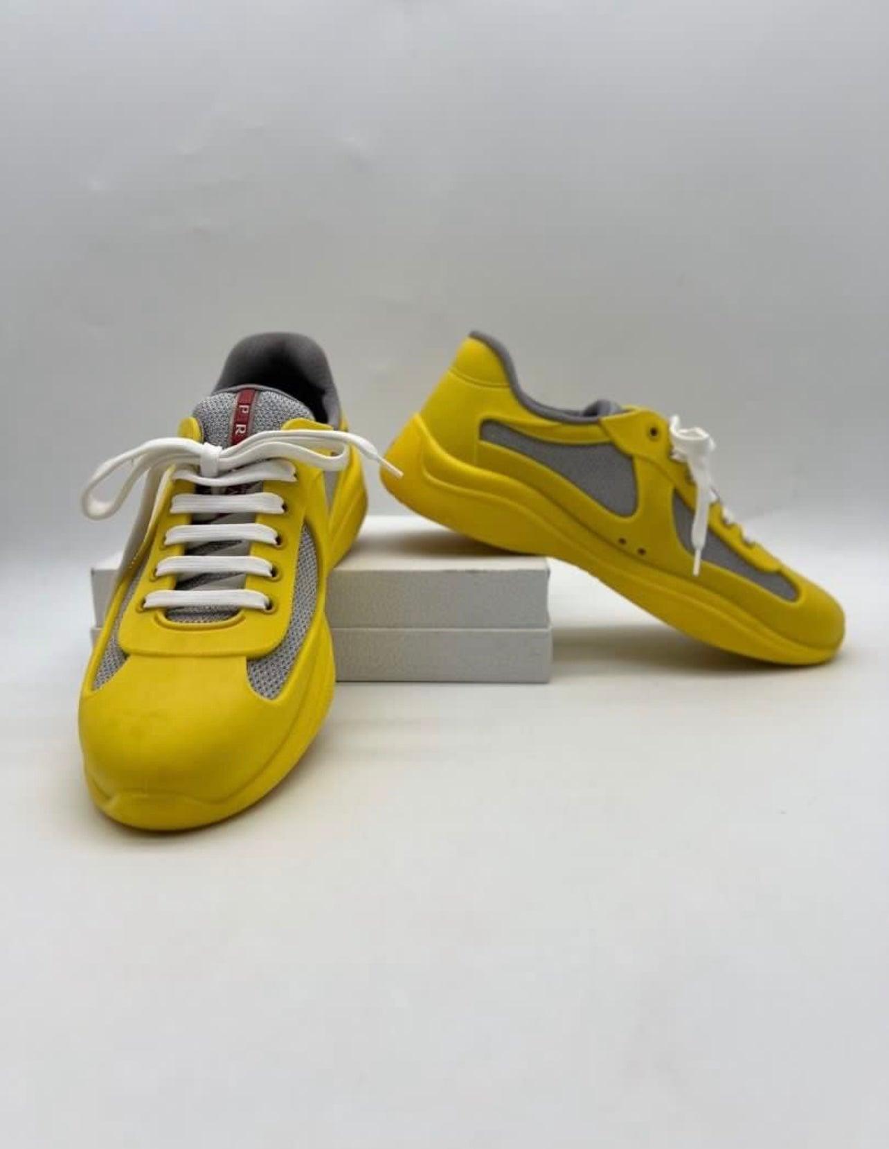 Prada Yellow Sneaker shoe for Unisex Size 42 - Reeluxs 