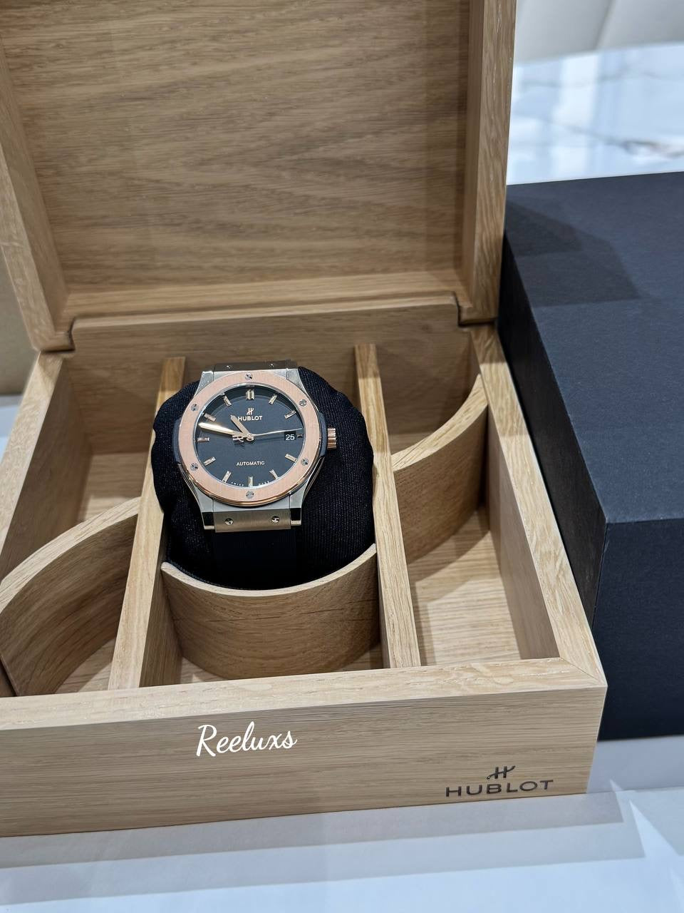 FULL SET HUBLOT Classic Fusion Titanium  King Gold 45 mm  Automatic Men's Watch
