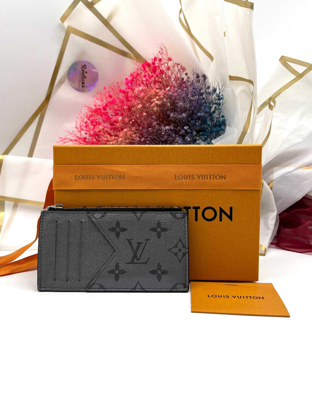 LOUIS VUITTON Taigarama Coin Card Holder Gunmetal - Reeluxs 