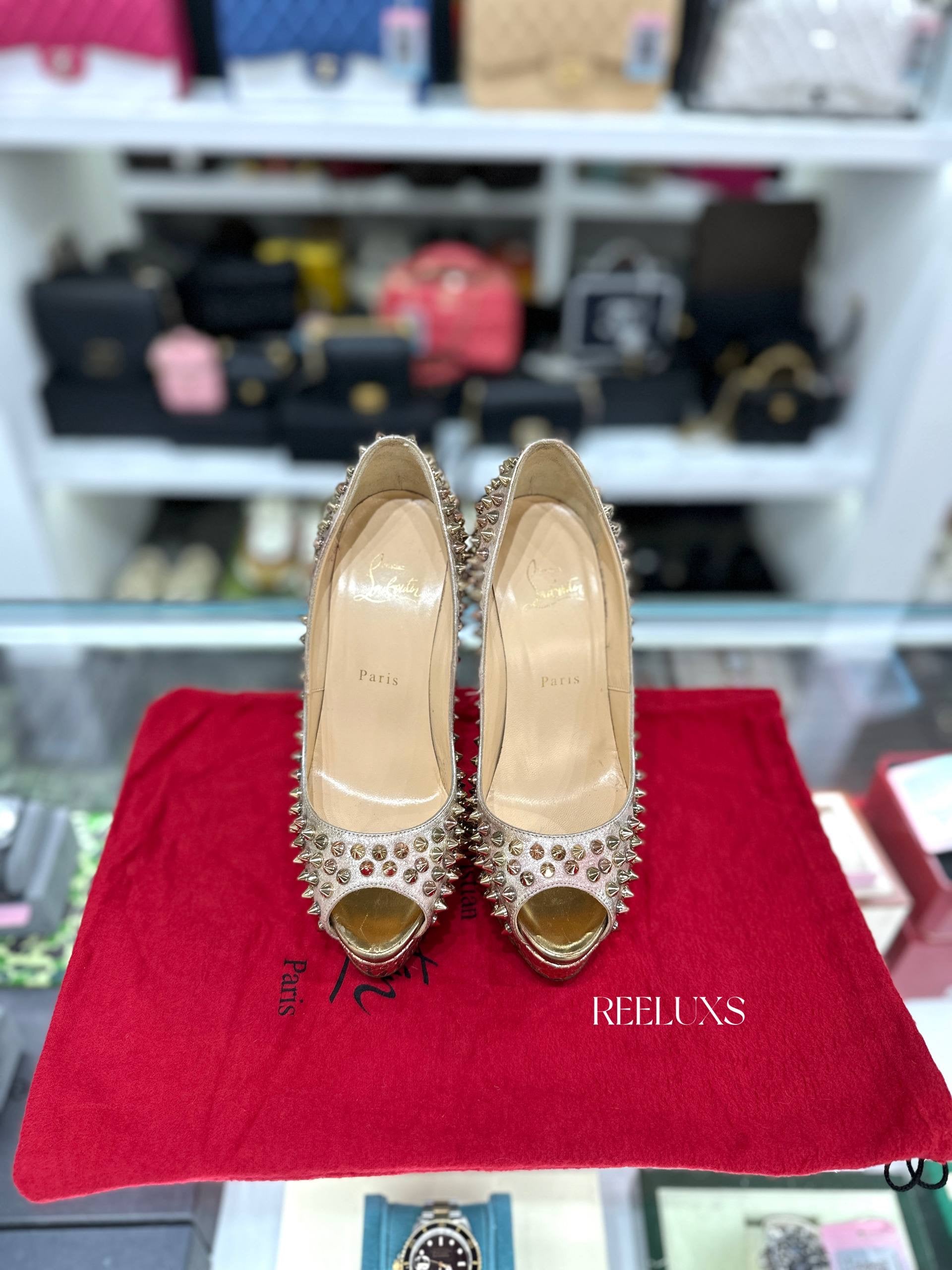 CHRISTIAN LOUBOUTIN Lady Peep Spikes