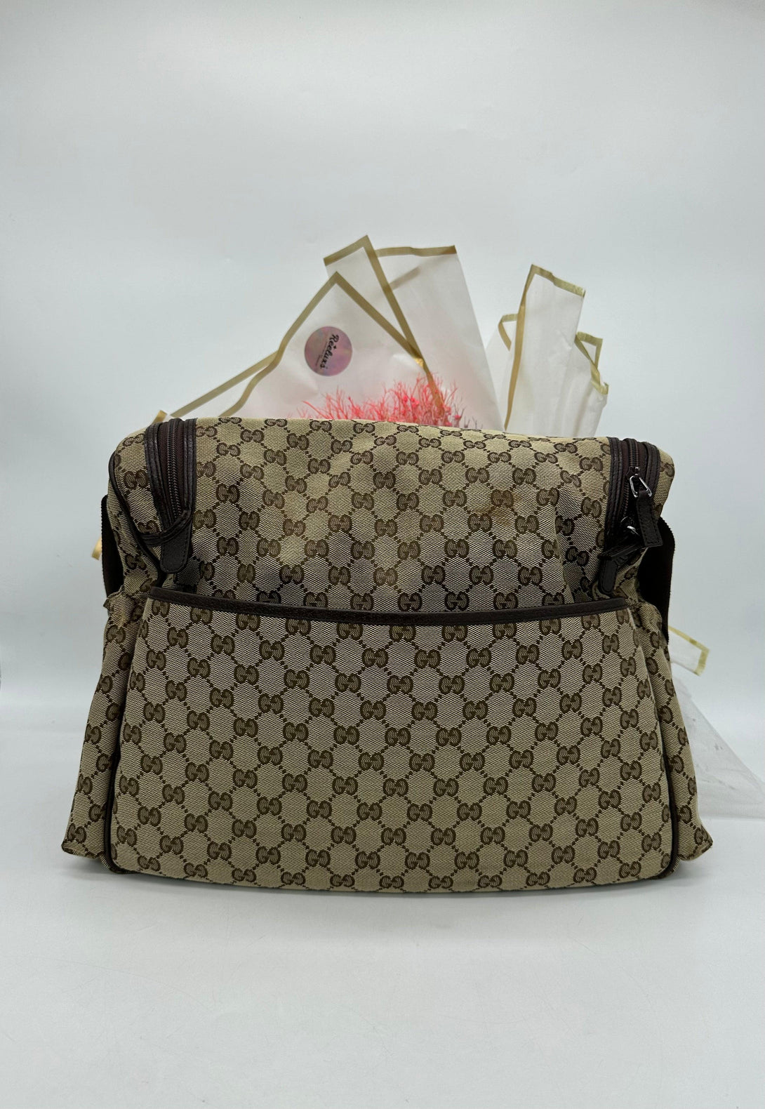 GUCCI Monogram Diaper Bag - Reeluxs 