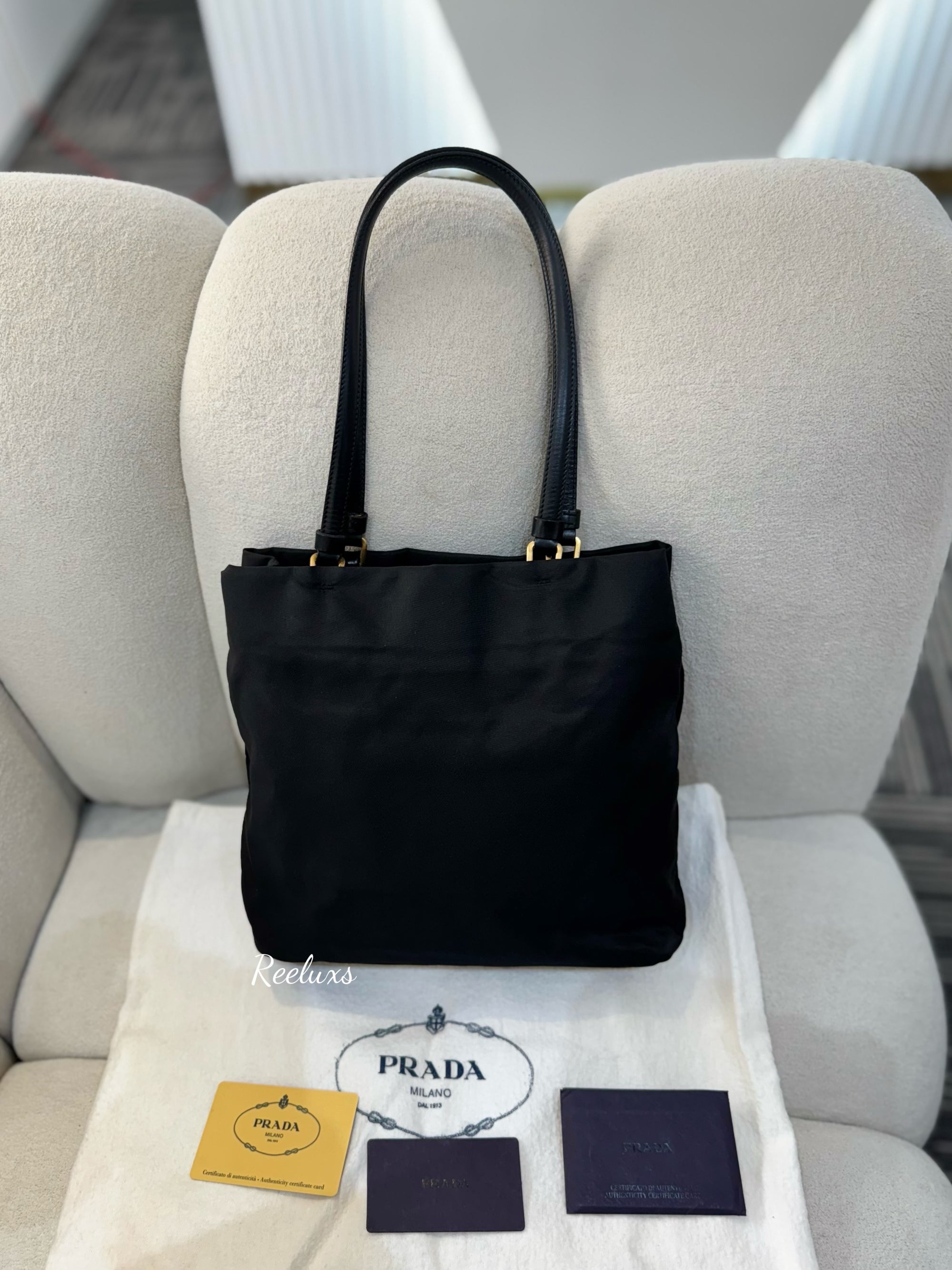 PRADA  Nylon Black Shoulder Bag