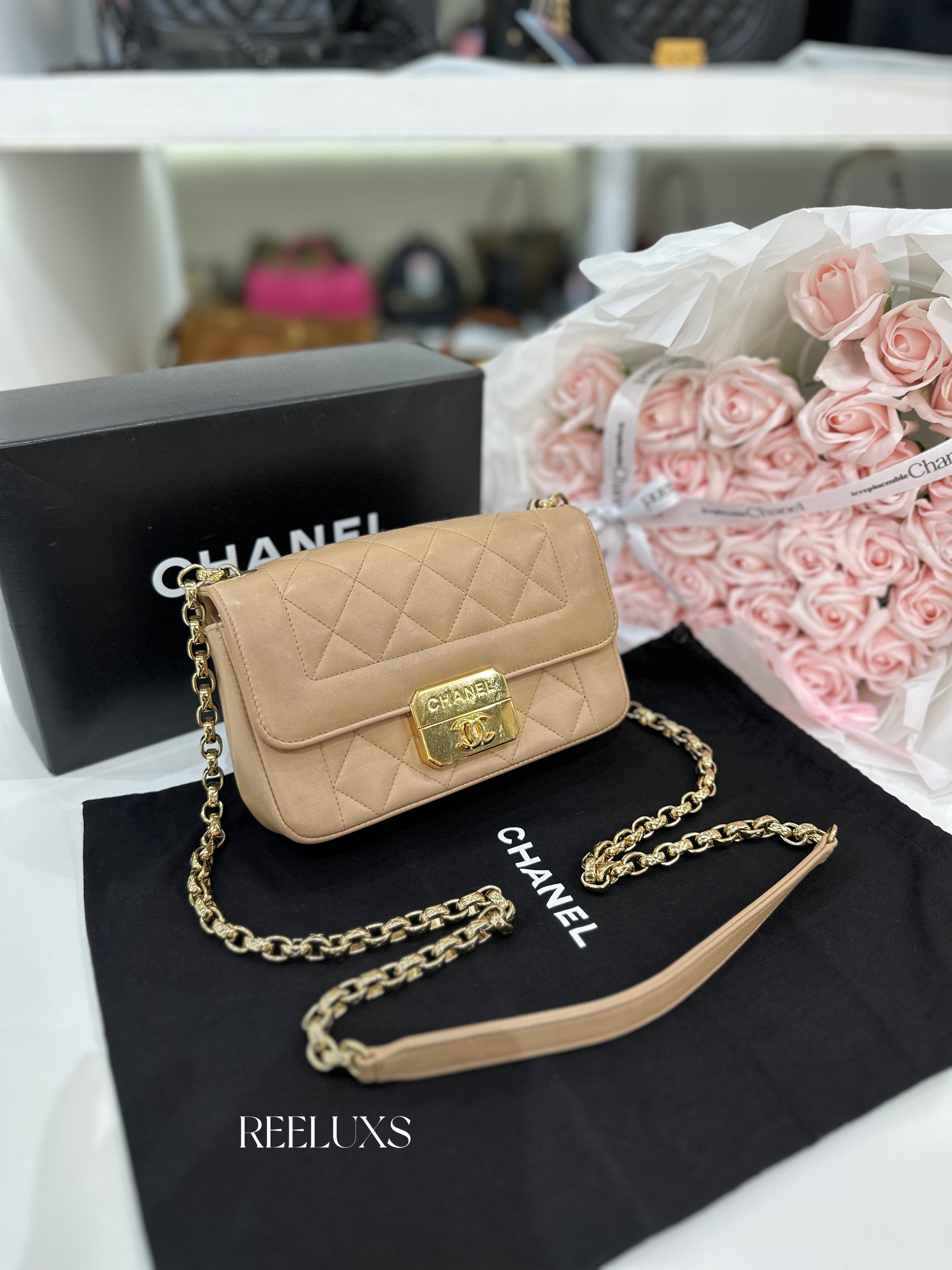 CHANEL Chic With Me Flap Quilted Lambskin Shoulder Bag