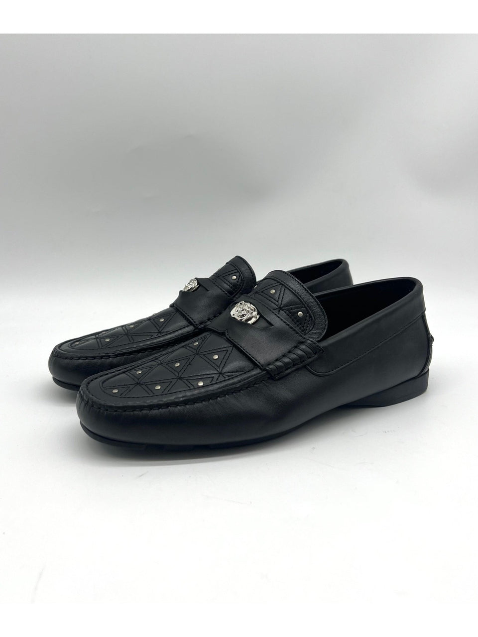 Versace Men's Leather Loafers Size 40 - Reeluxs 