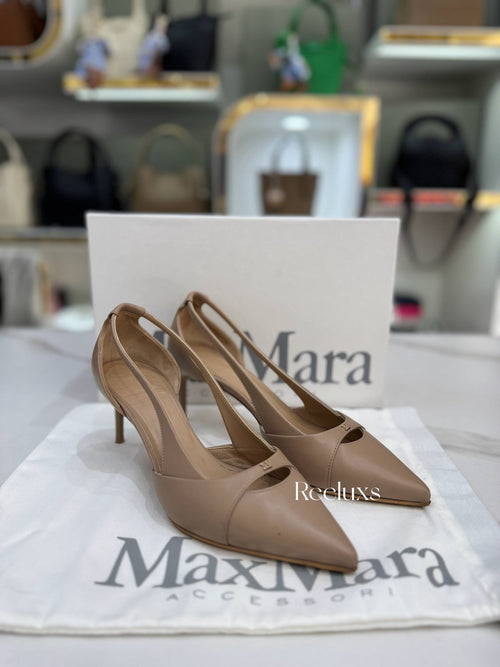 MAX MARA Paula Nappa-Leather Court Shoes