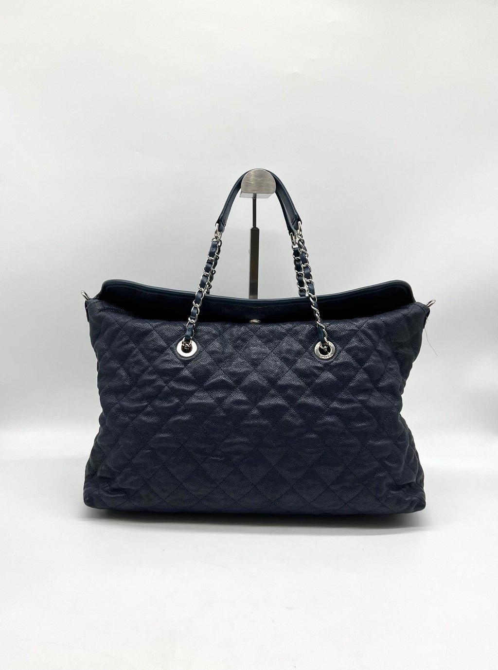 Chanel French Riviera Fold Tote Quilted Caviar Large - Reeluxs 