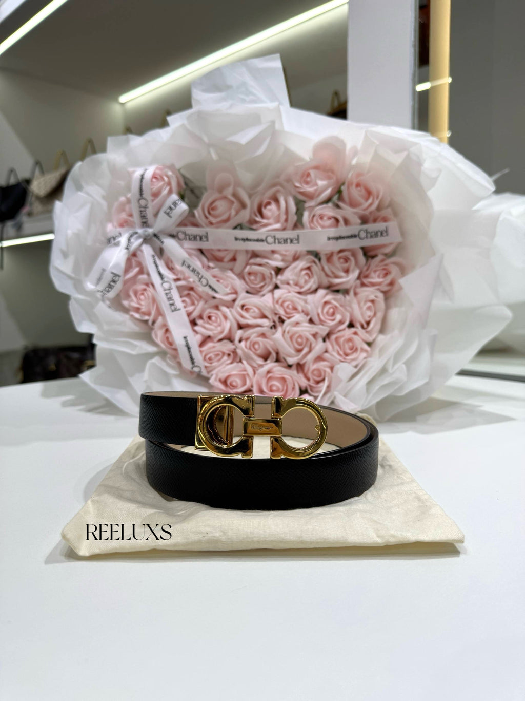 FERRAGAMO Reversible and Adjustable Gancini Belt