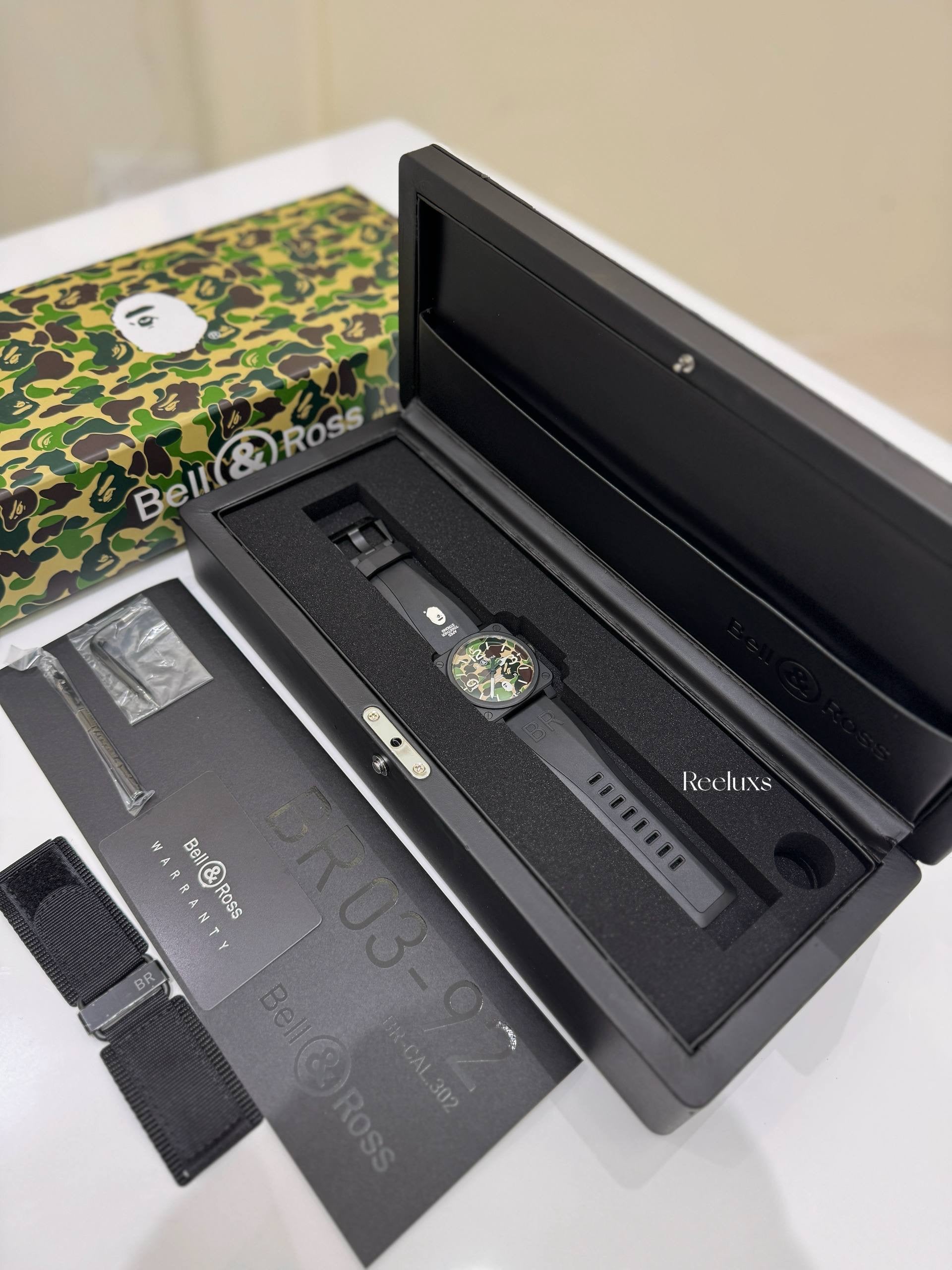 Full Set BELL & ROSS x BAPE BR 03-92 Green Camo