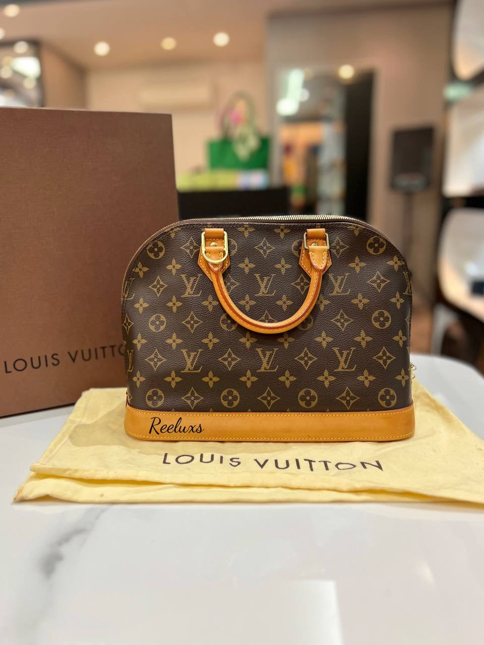 LOUIS VUITTON LV Monogram Canvas Alma PM Handbag