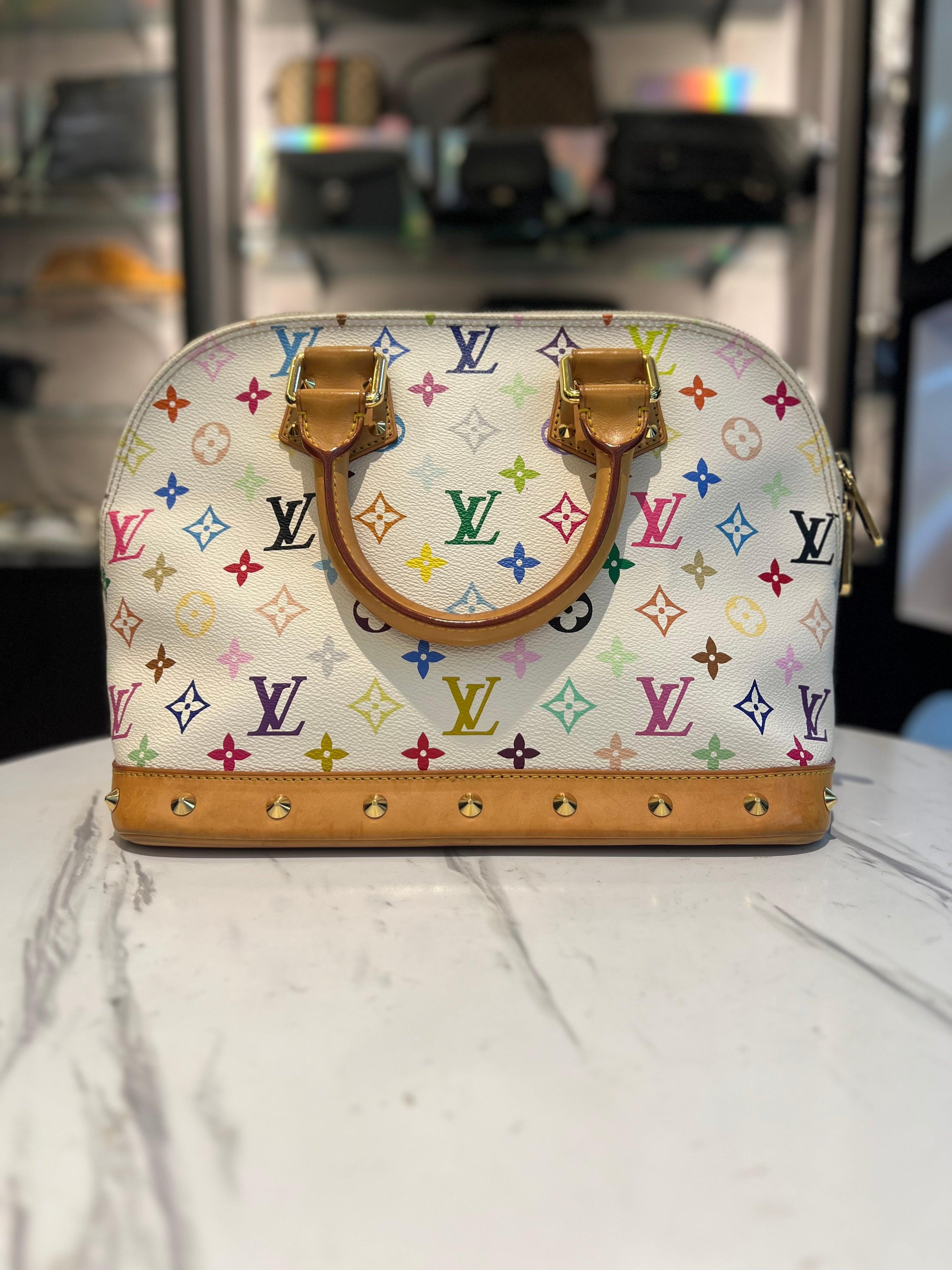 LOUIS VUITTON Monogram Multicolor Alma White Bag - Reeluxs 