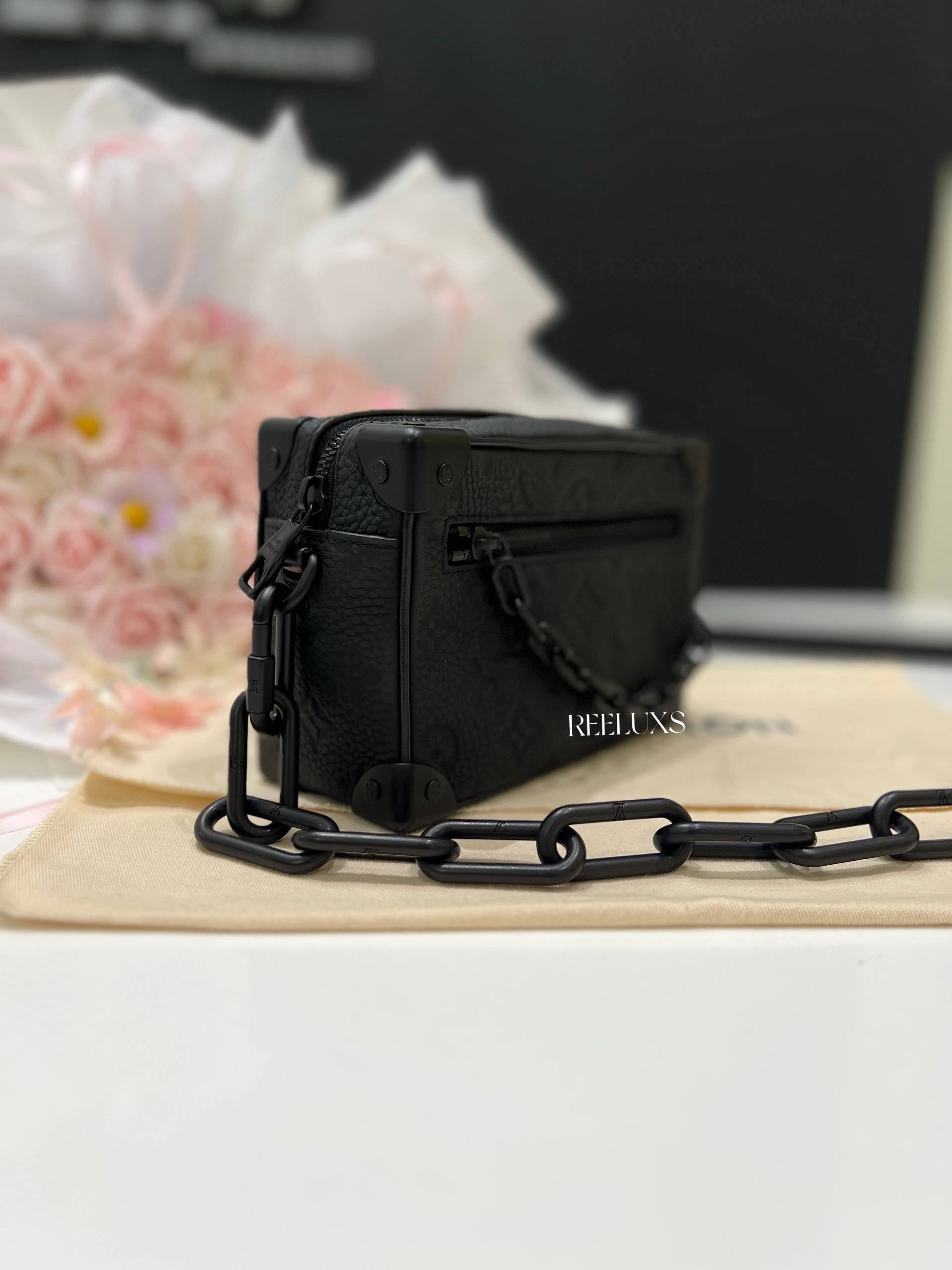 LOUIS VUITTON Mini Soft Trunk in Black Monogram Taurillon Leather