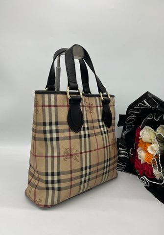 BURBERRY Haymarket Check Medium Tote - Reeluxs 