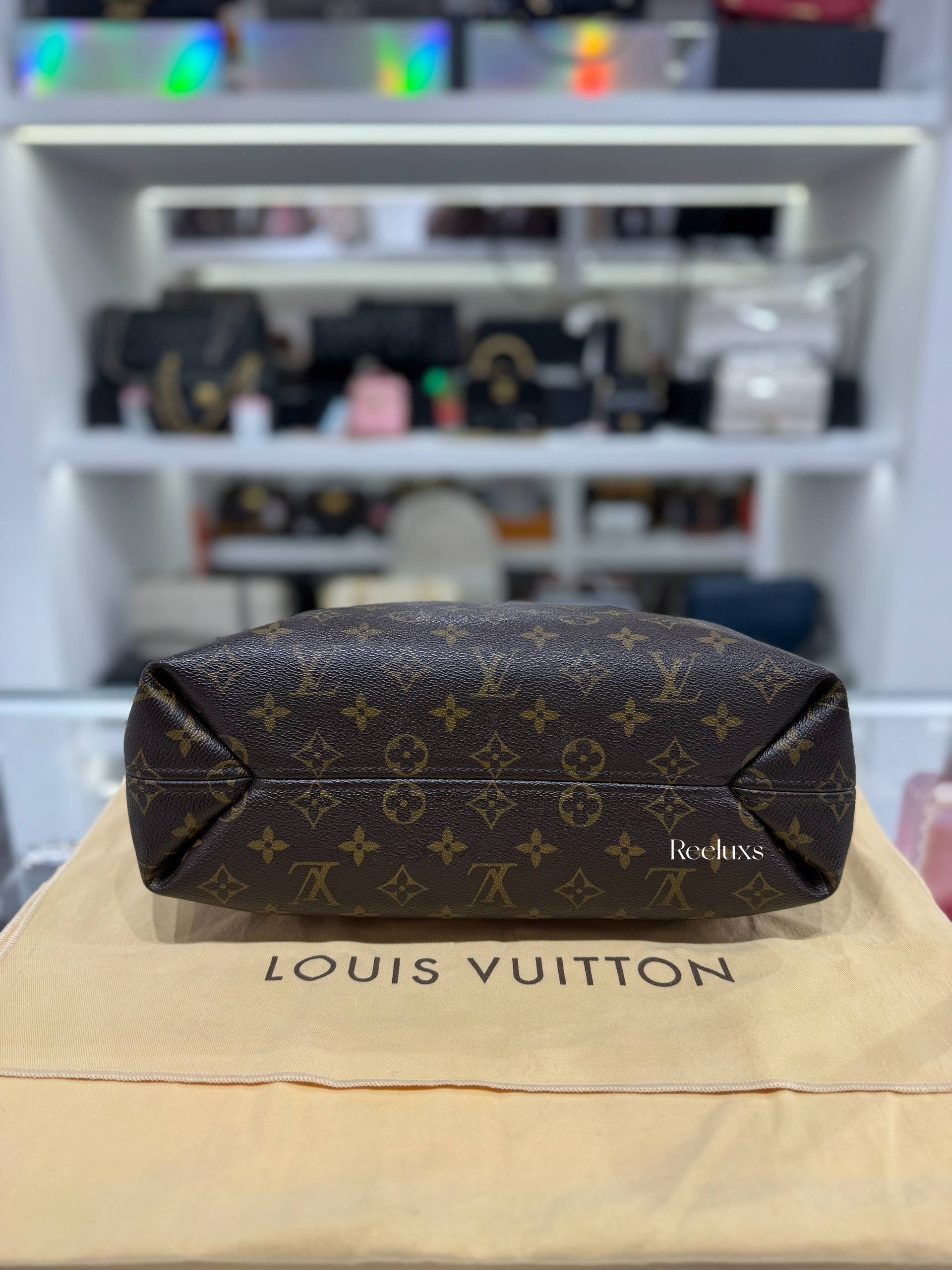 LOUIS VUITTON Sully Hobo Bag In the Iconic Monogram  Canvas