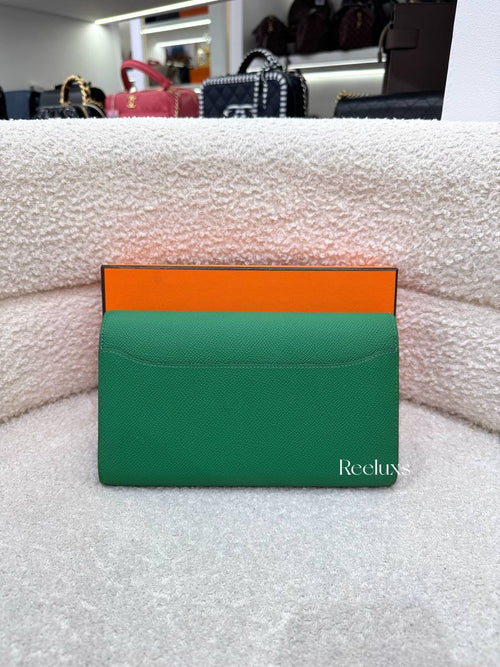 Hermès Constance Wallet To Go Vert Vertigo Epsom Gold Hardware