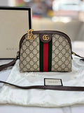 FULLSET GUCCI Ophidia GG Supreme Small Round Top Shoulder Bag