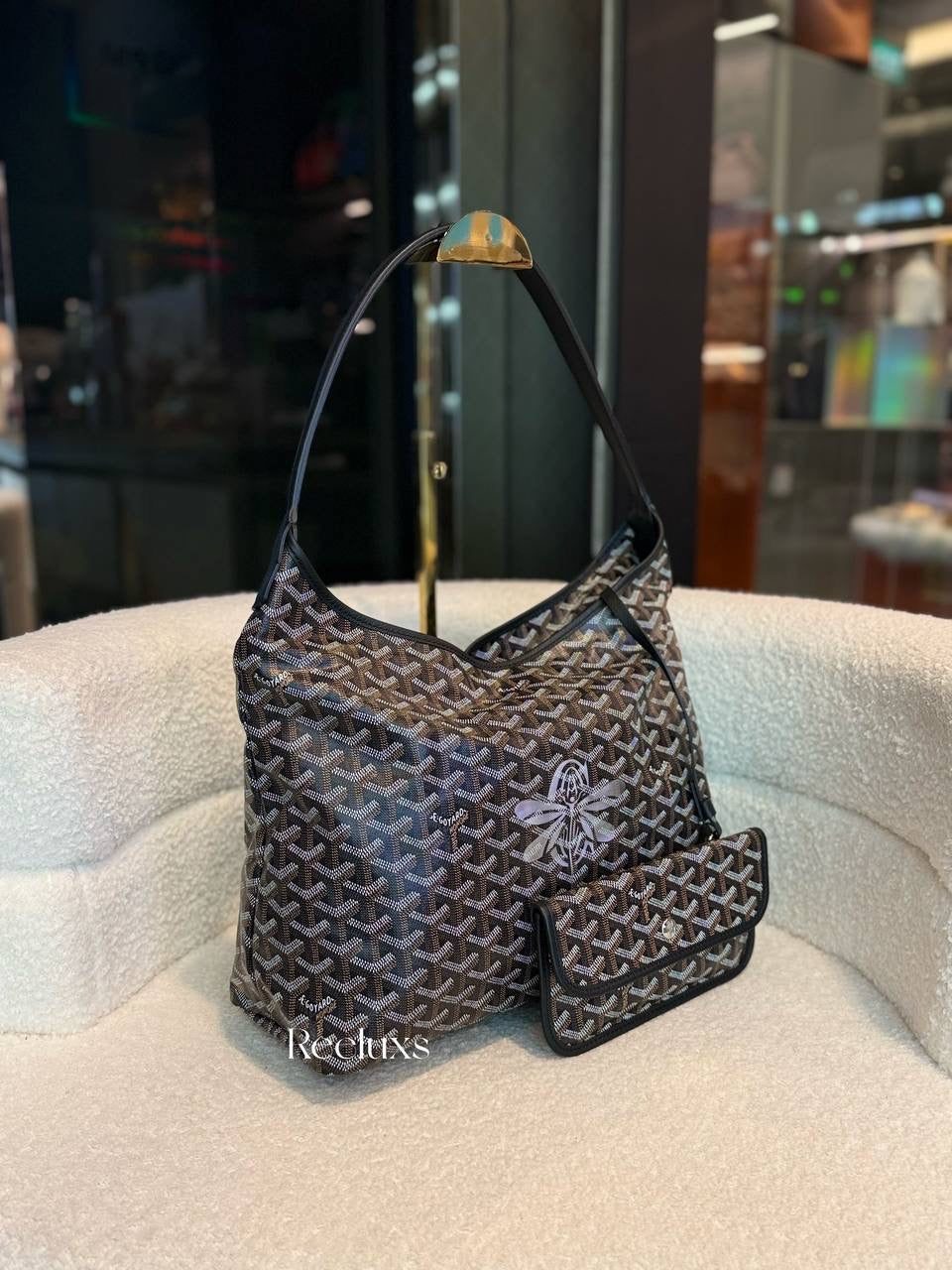 Goyard Bohème Hobo Bag - Black Goyardine