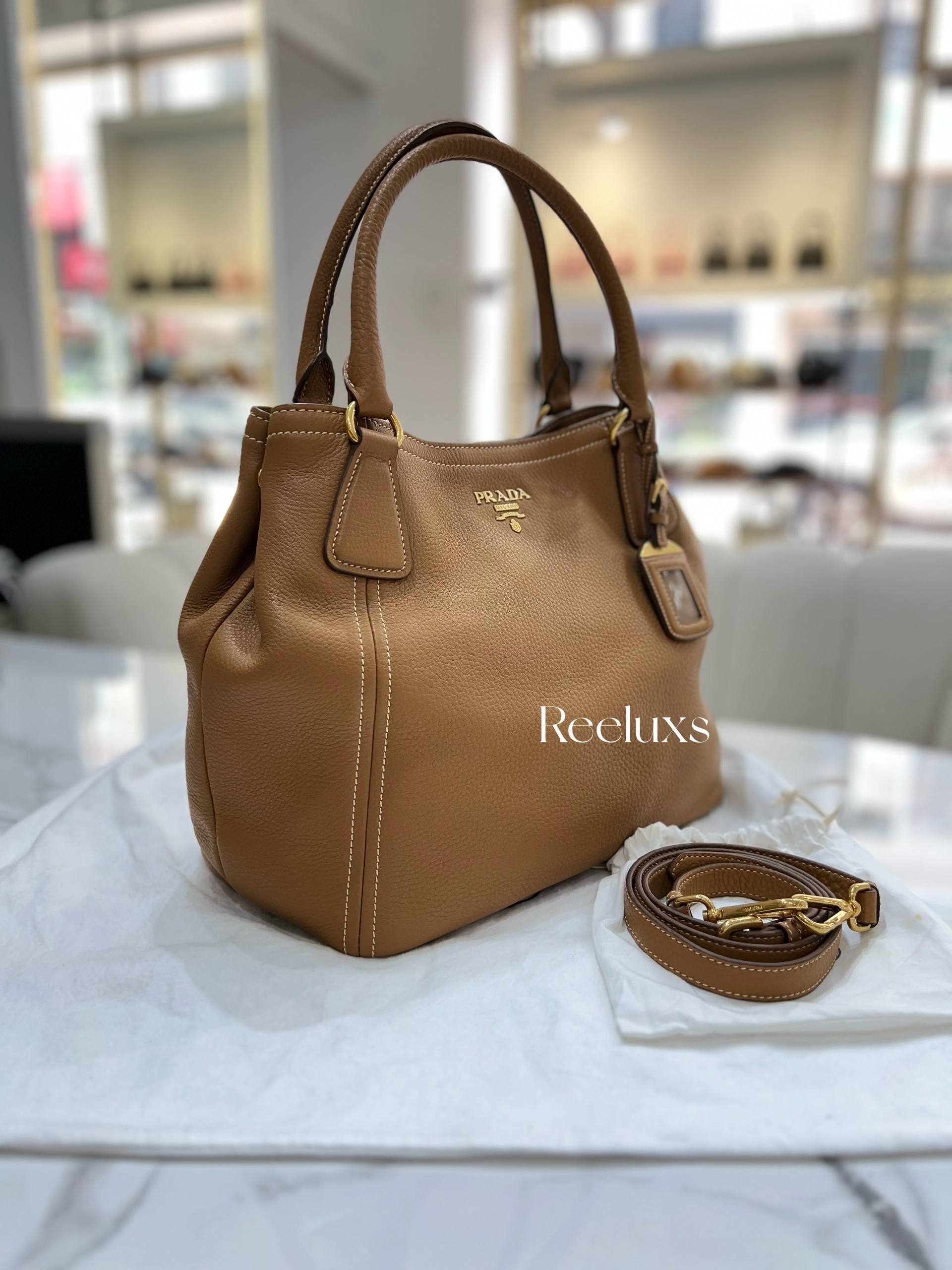 PRADA Vitello Daino Sacca 2 Mancini Handbag - Shoulder Bag