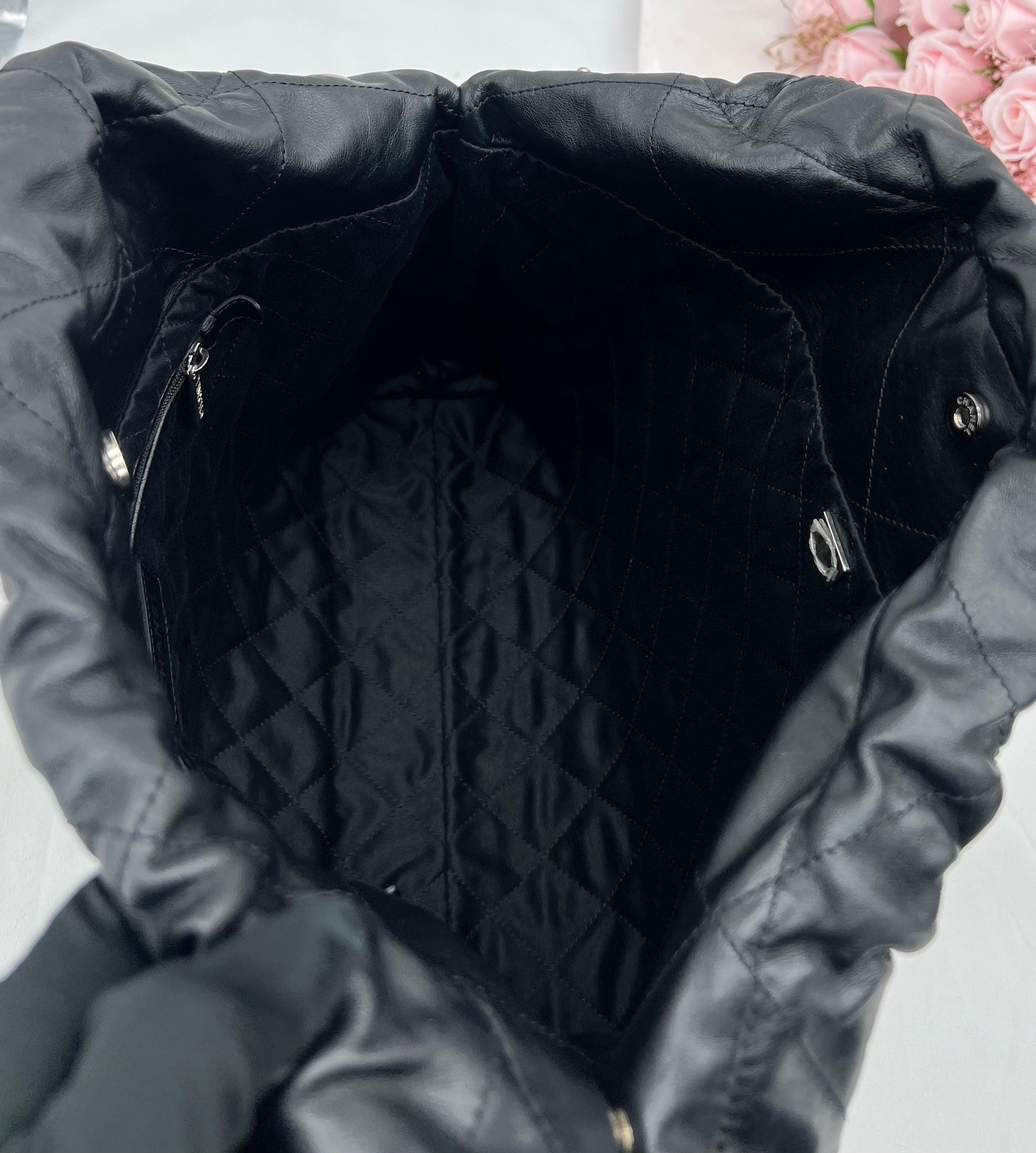 CHANEL Shiny Calfskin Quilted Chanel 22 Black - Reeluxs 