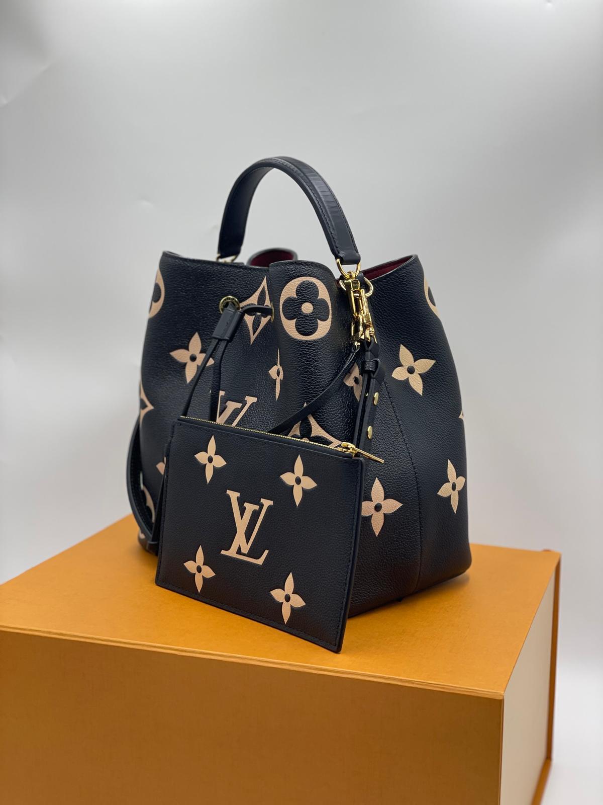 LOUIS VUITT 2023 NFC Black NeoNoe MM include extra shoulder strap For Lady Shoulder Bag - Full Set - Reeluxs 