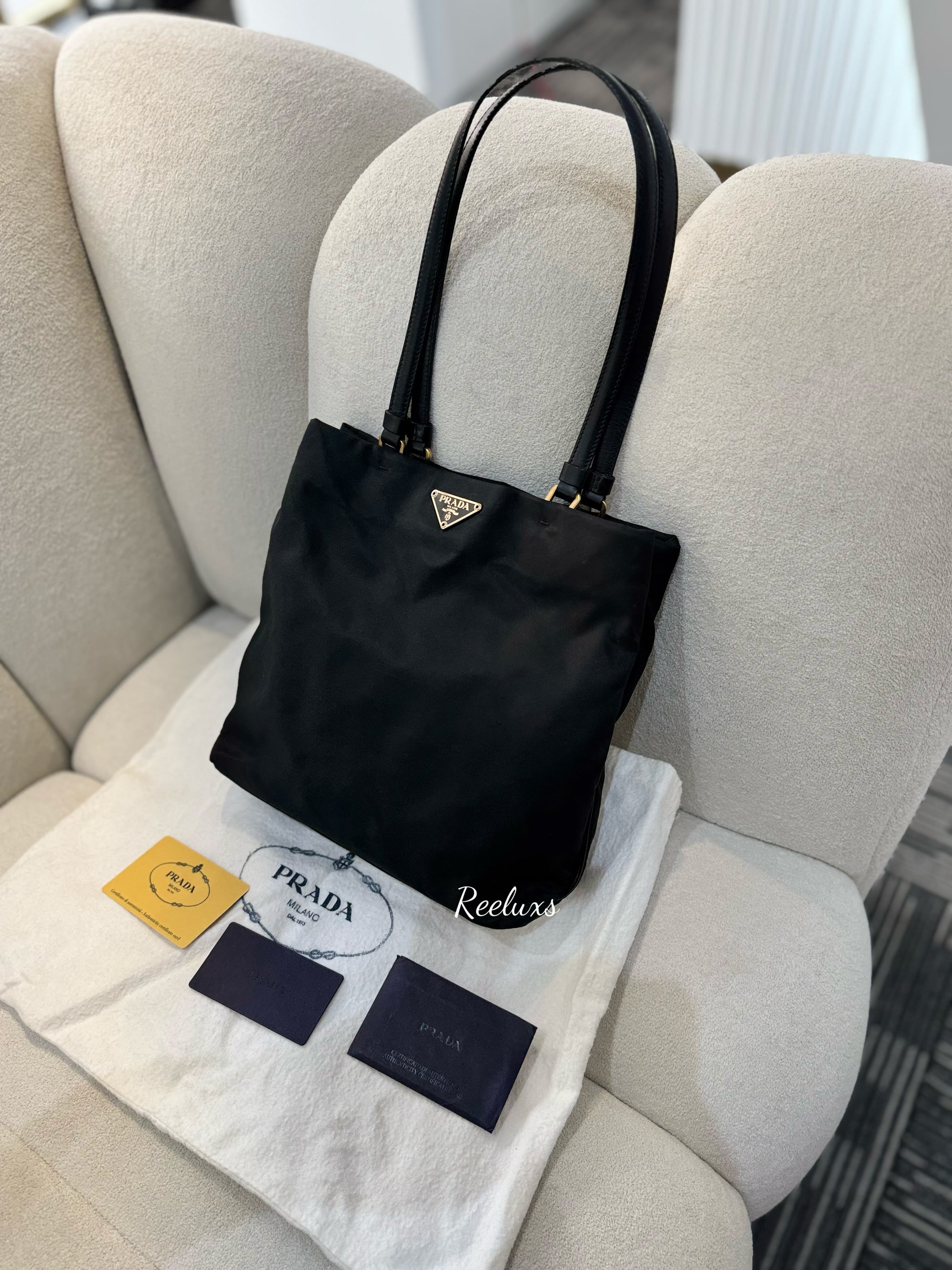 PRADA  Nylon Black Shoulder Bag