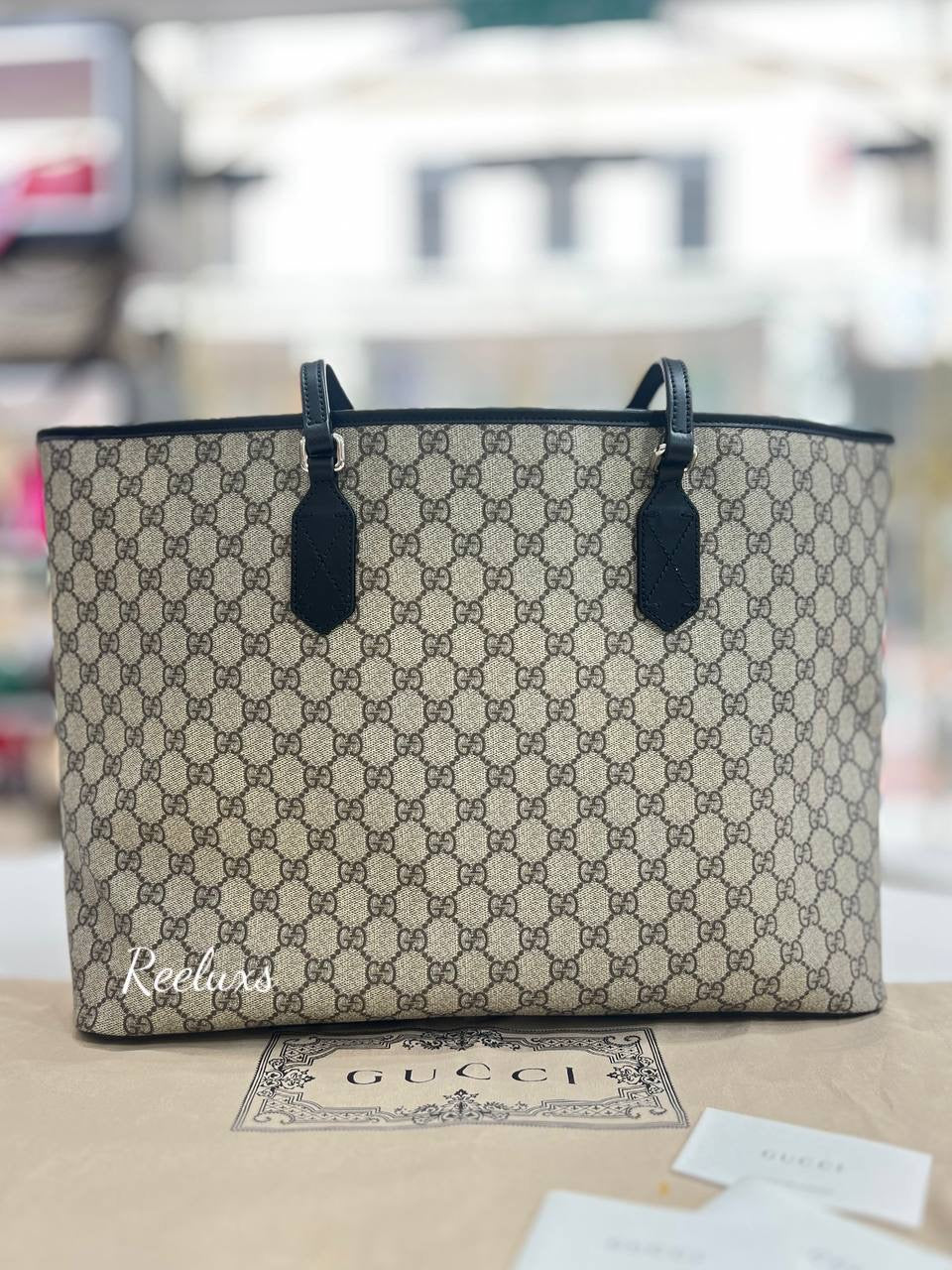 GUCCI  GG Superme Tote Bag