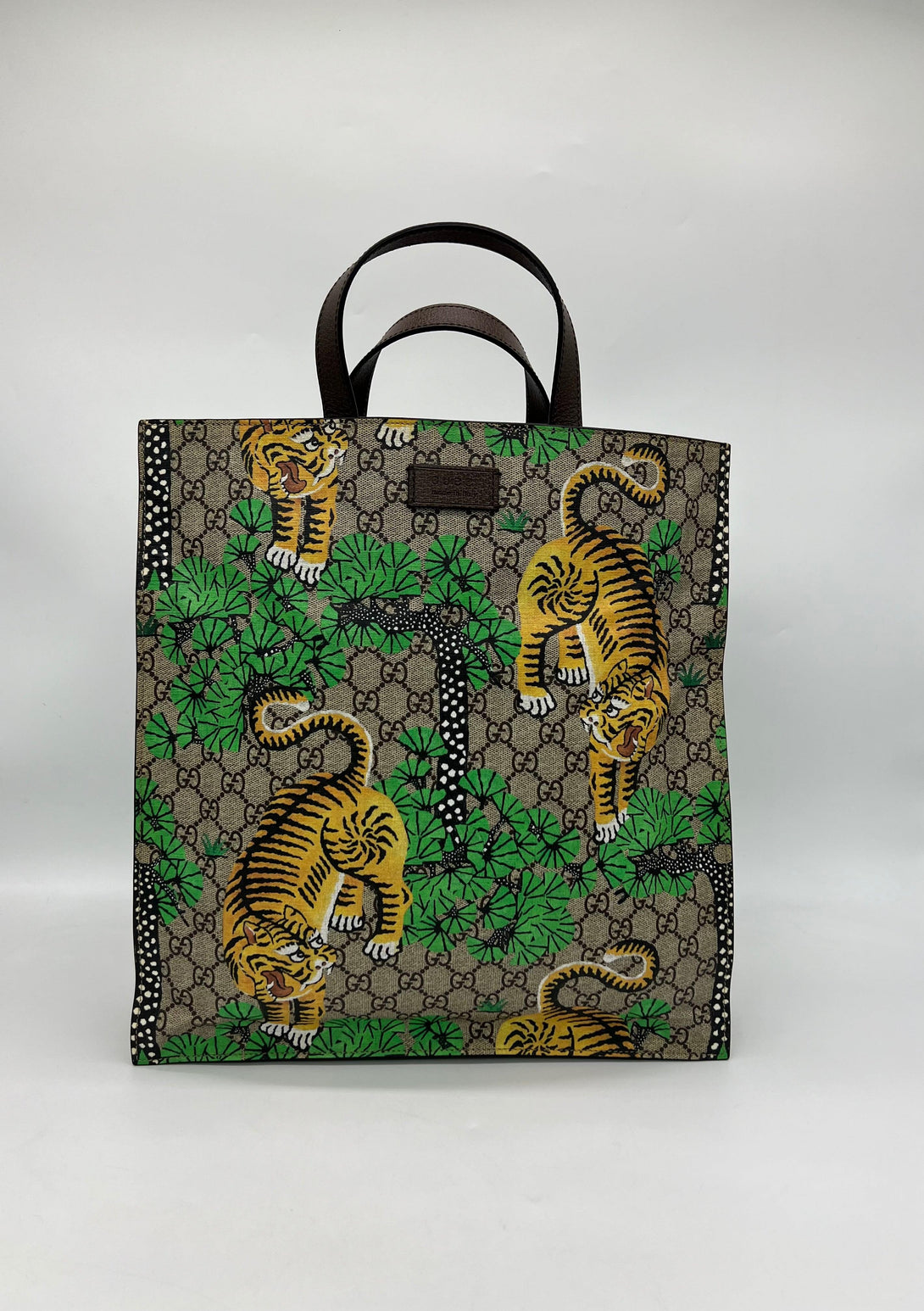 GUCCI GG Supreme Bengal Tiger Vertical Tote - Reeluxs 