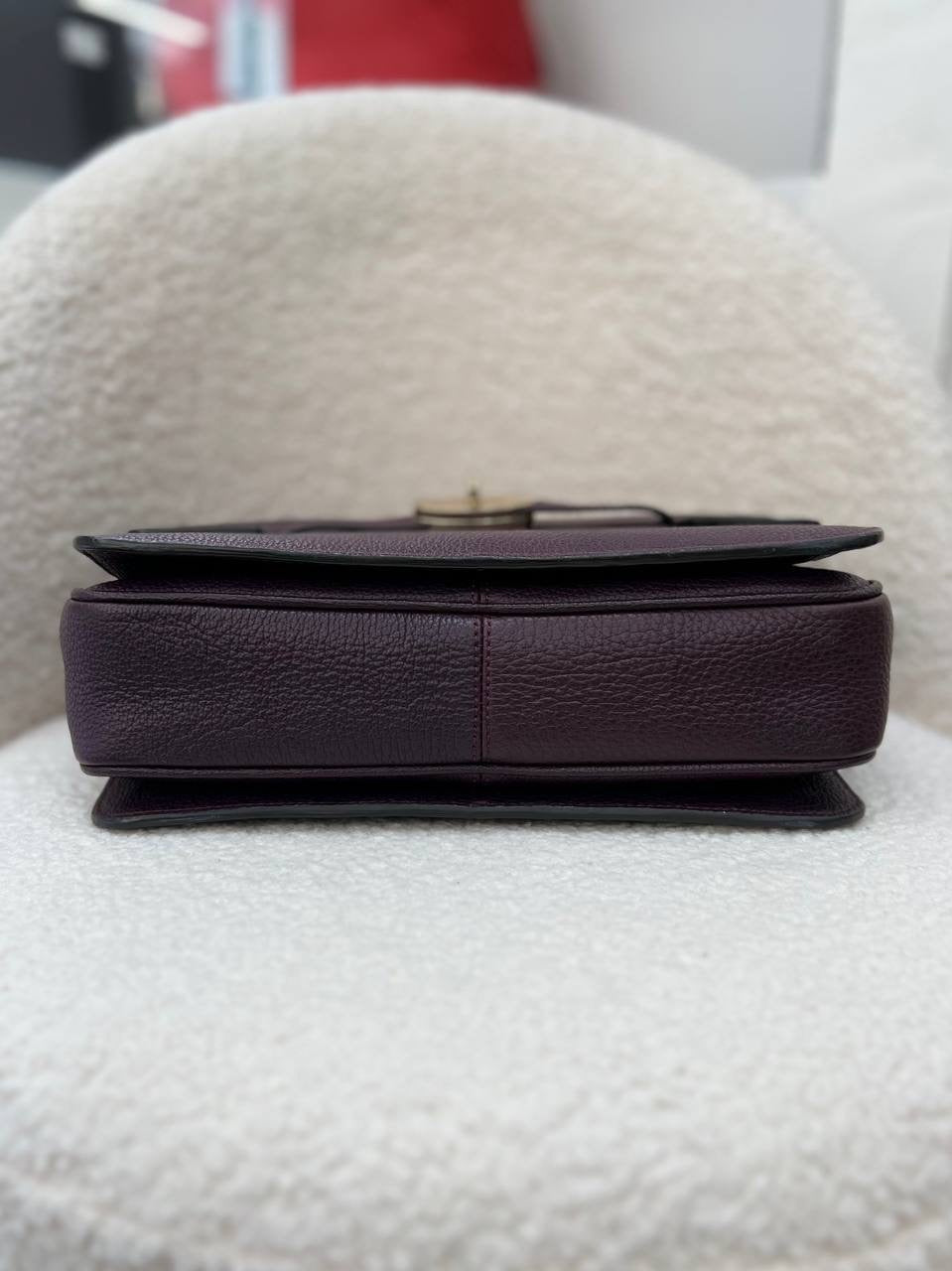 MULBERRY Bayswater Shoulder in Aubergine Grainy Calf Leather