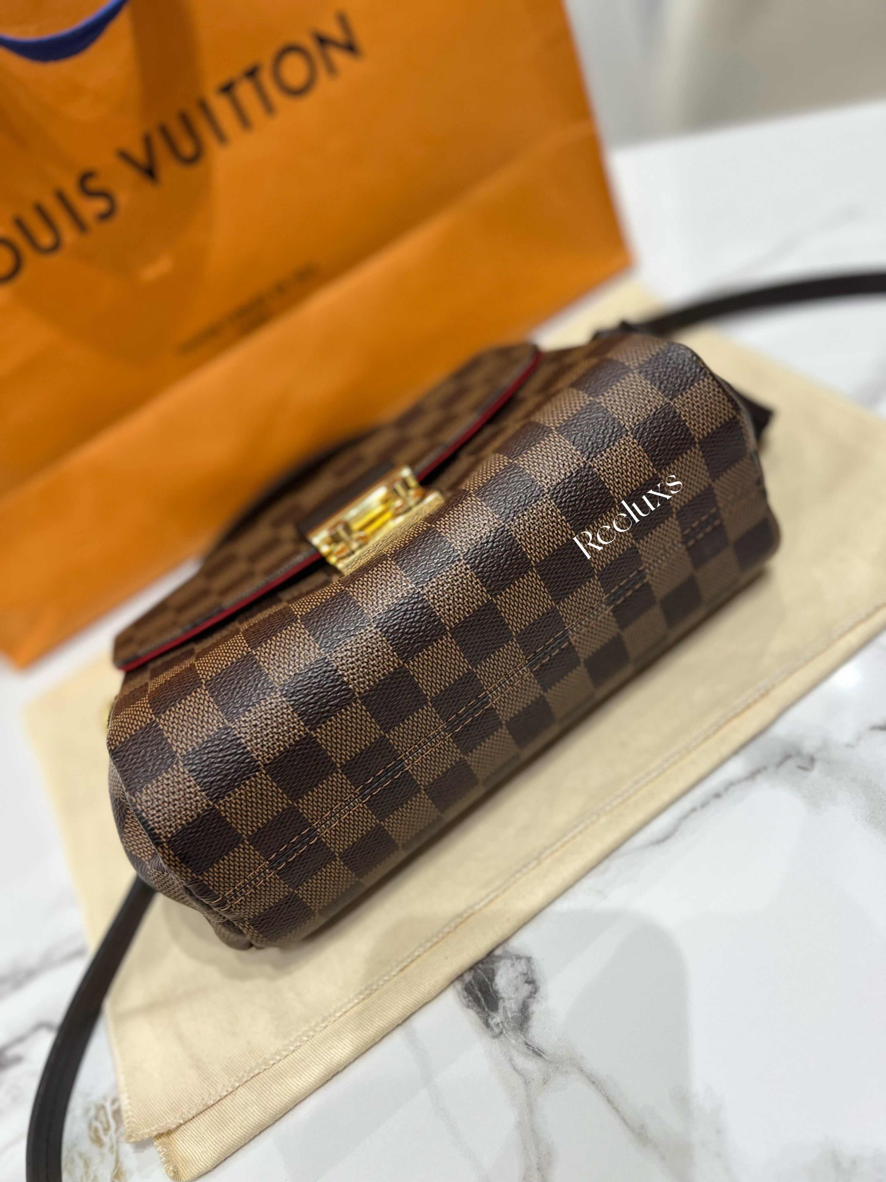 LOUIS VUTTON LV Damier Ebene Croisette Handbag