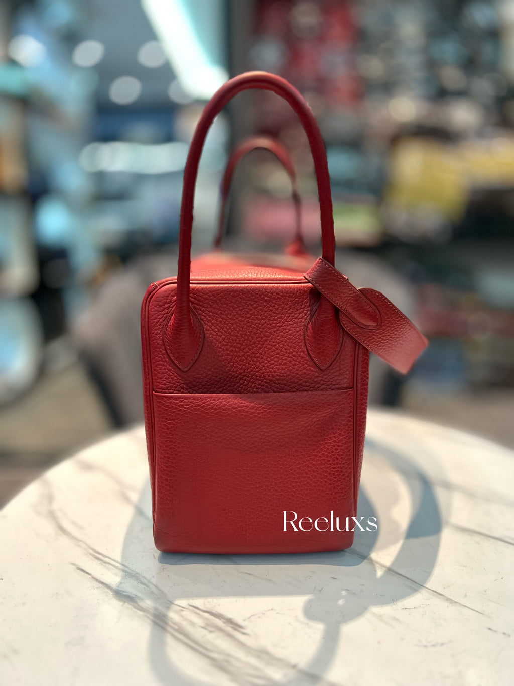 HERMES Lindy 30 Rouge Palladium Hardware