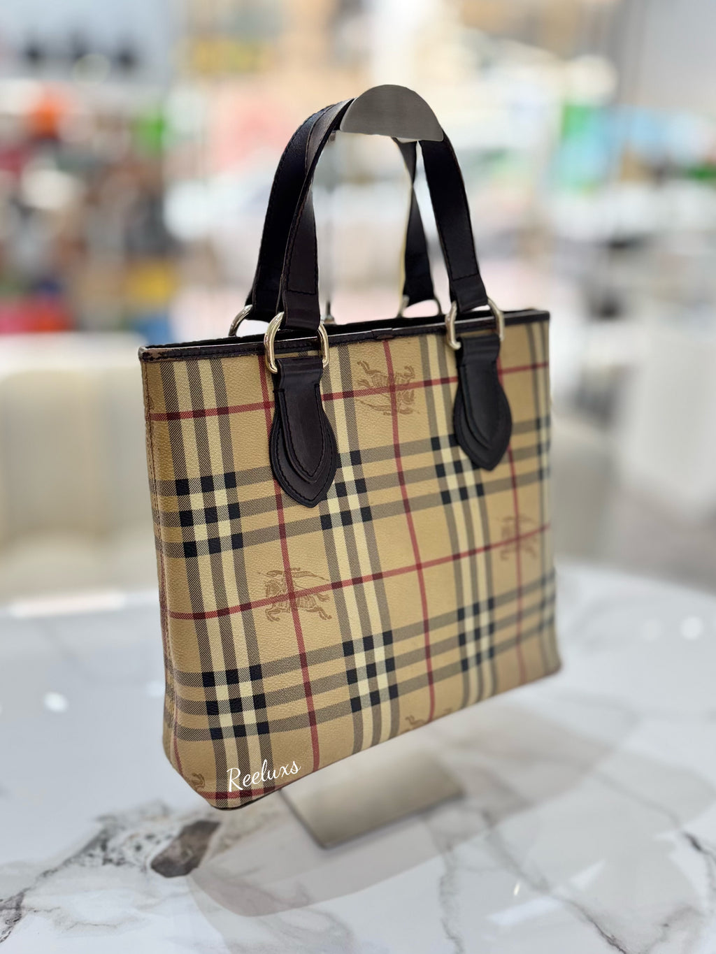 BURBERRY Haymarket Nova Tote Handbag