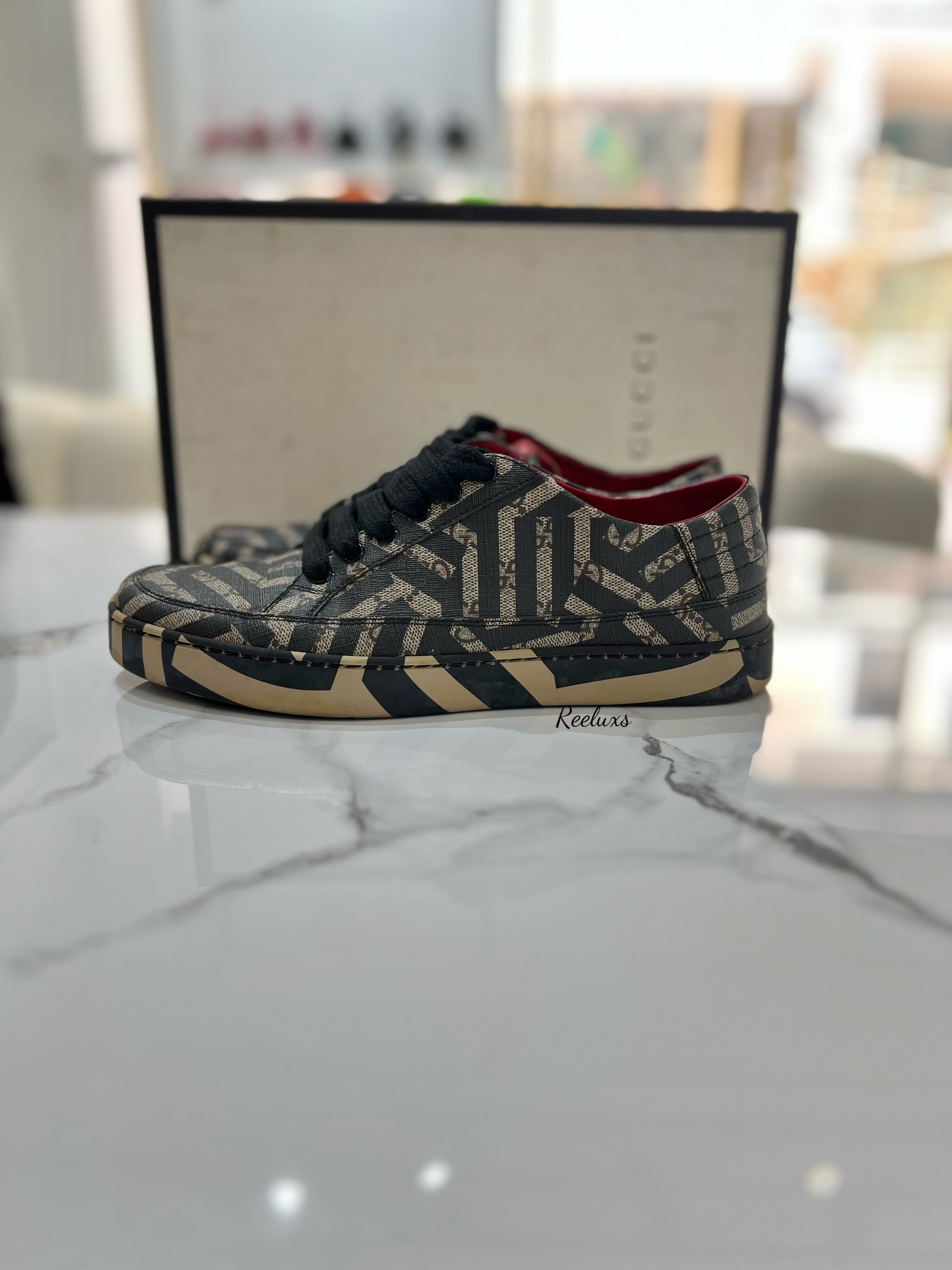FULLSET GUCCI GG Supreme Men's Sneaker Shoes Size 7