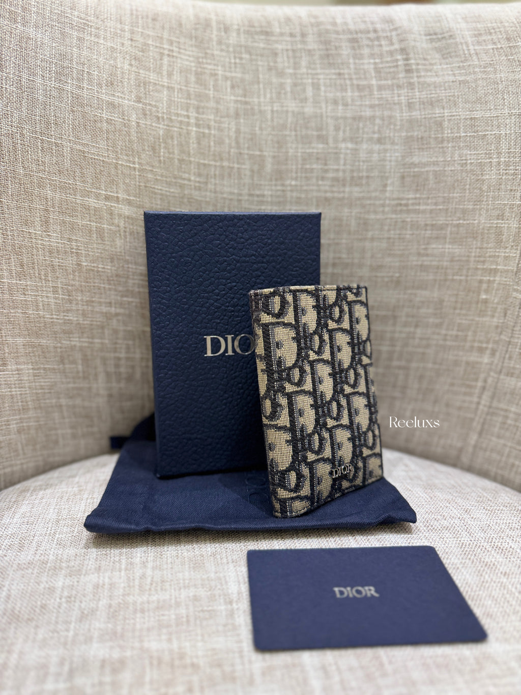 DIOR Oblique Bi- Fold Card Wallet
