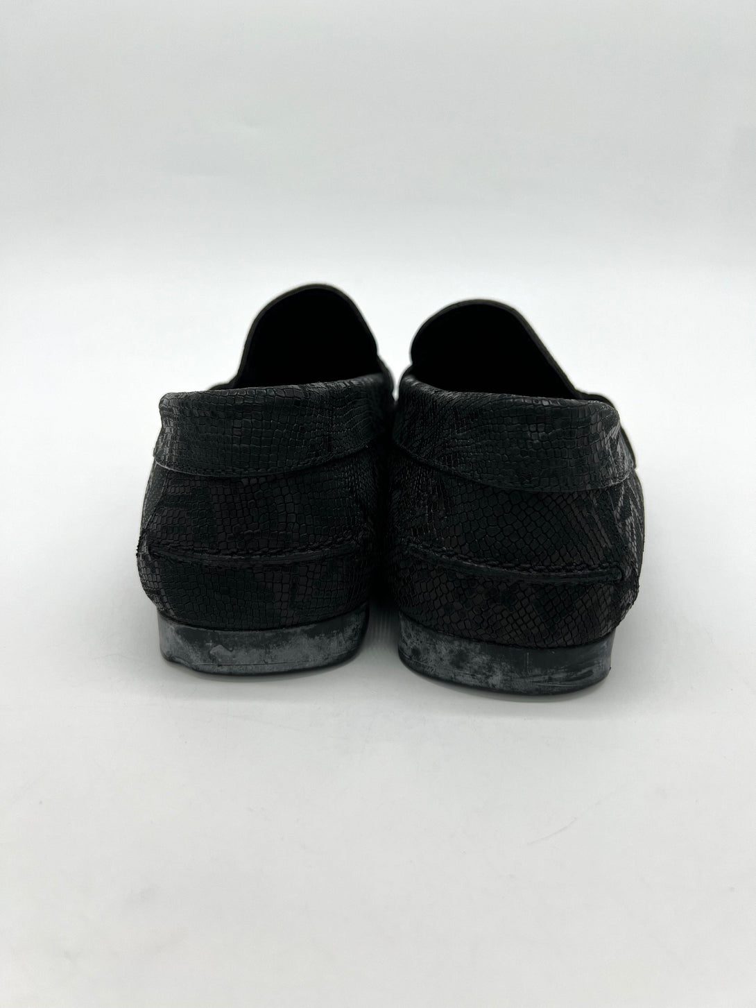 VERSACE BLACK NUBUCK LOAFERS SIZE 40 - Reeluxs 