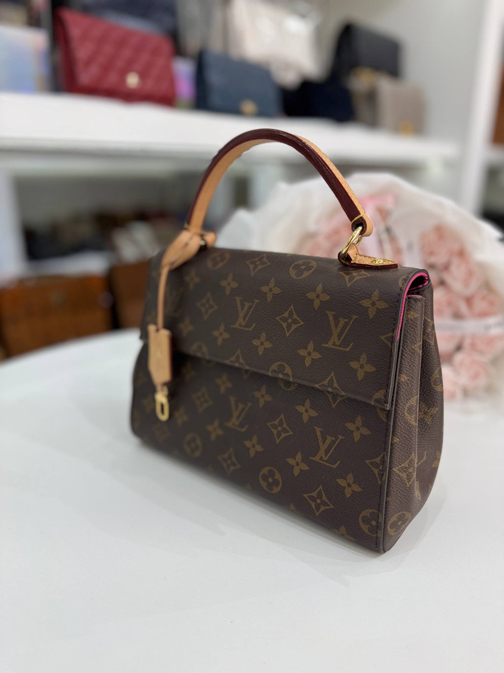 LOUIS VUITTON Cluny BB In Classic Monogram Canvas Bag