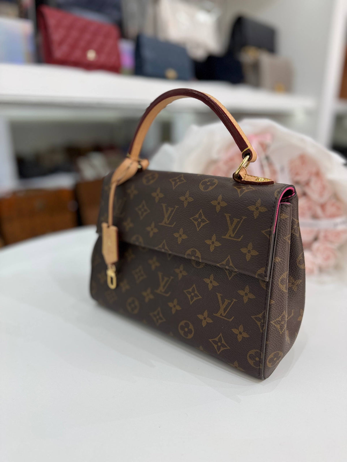 LOUIS VUITTON Cluny BB In Classic Monogram Canvas Bag