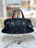 PRADA  Gathered Nylon Black Women's Shoulder Bag