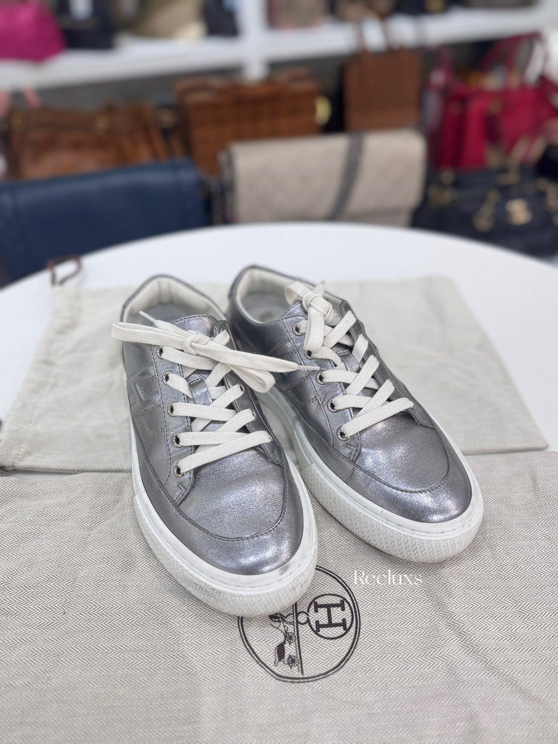 Hermès Deep Sneaker Metallic Nappa Leather