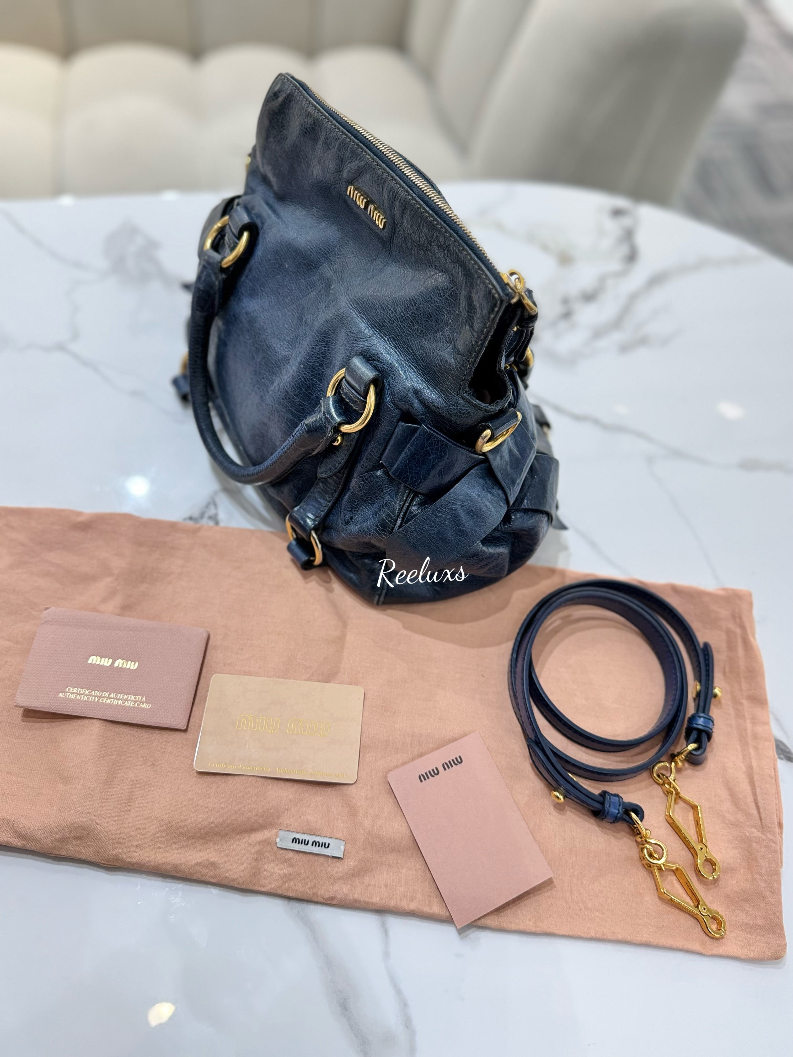 MIU MIU Satchel  Leather Hand Bag