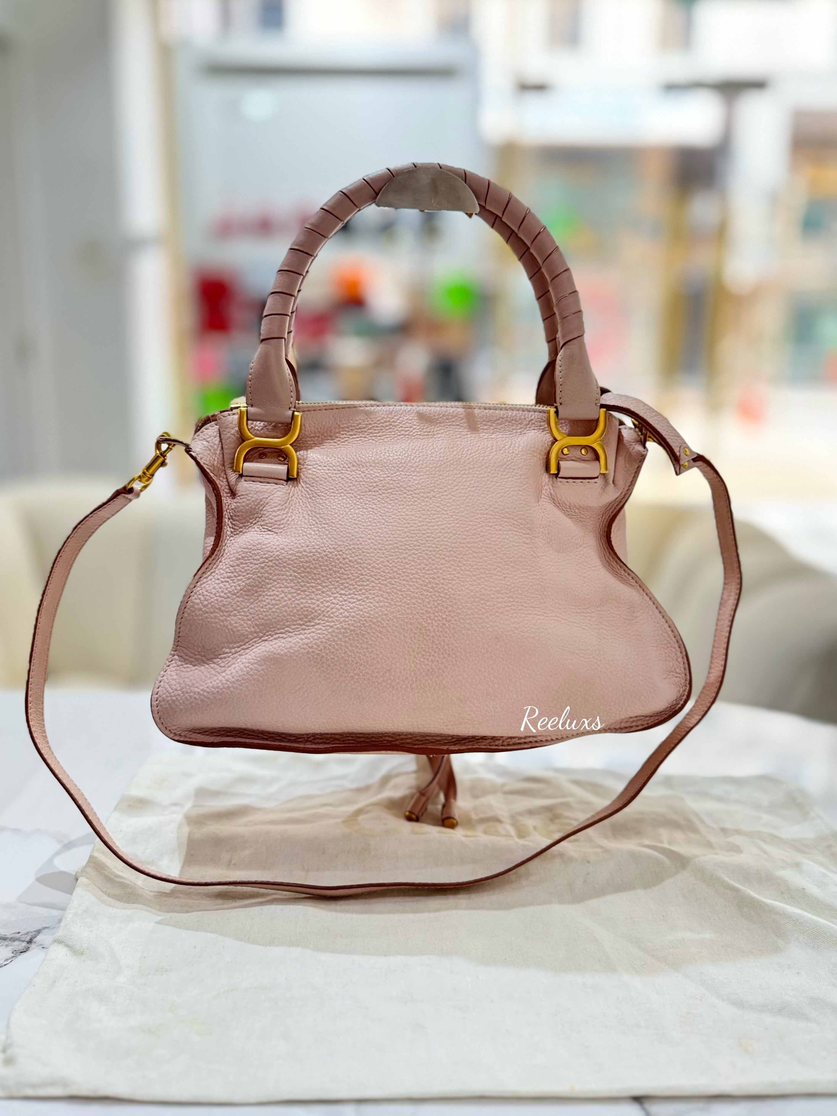 CHLOE Marcie pink Leather Medium Shoulder Bag