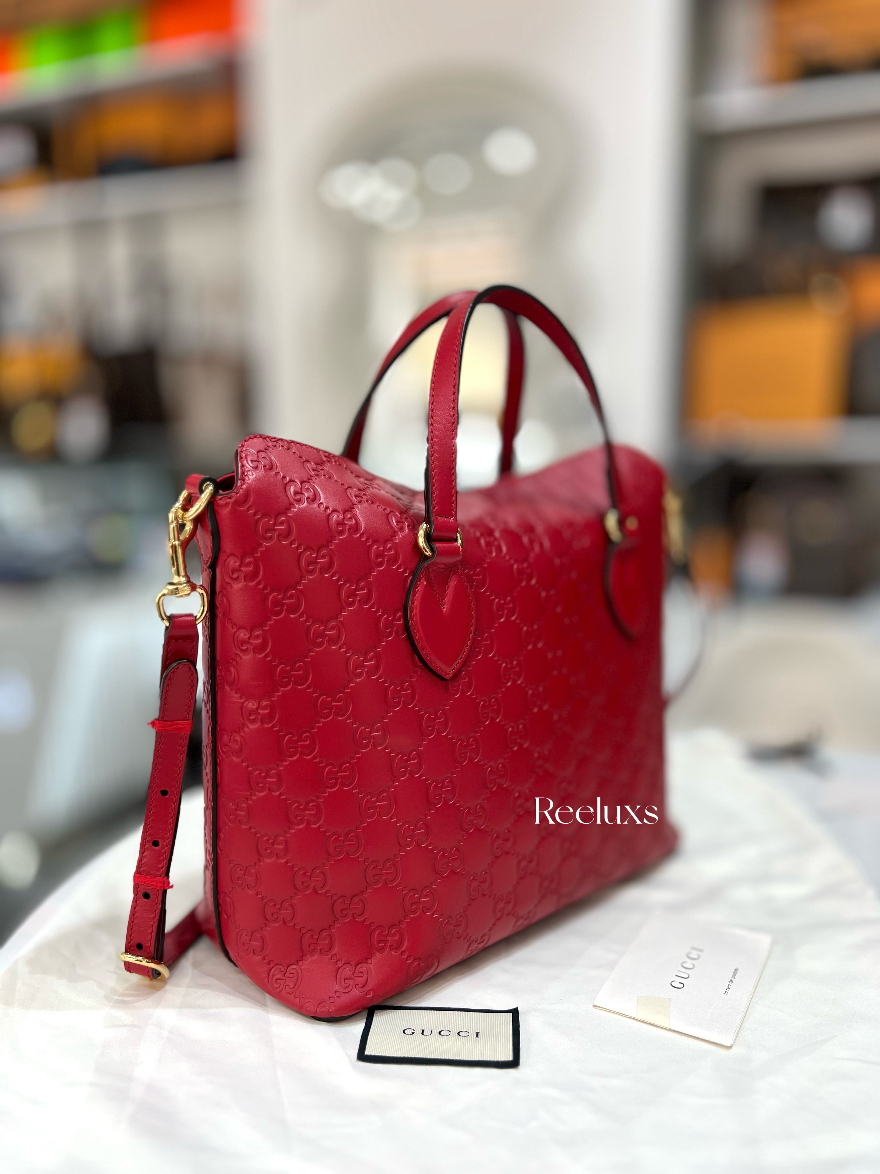 GUCCI Guccissima Leather Top Handle Tote Handbag