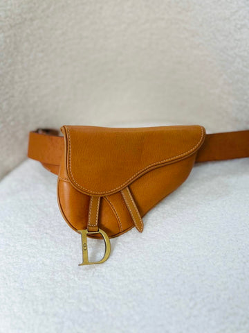 CHRISTIAN DIOR Saddle Belt Bag - Brown